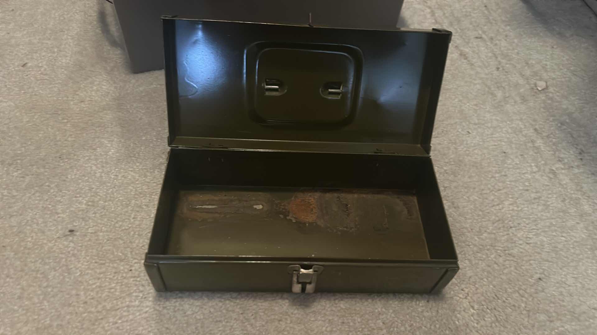Photo 1 of THREE VINTAGE METAL STORAGE BOXES