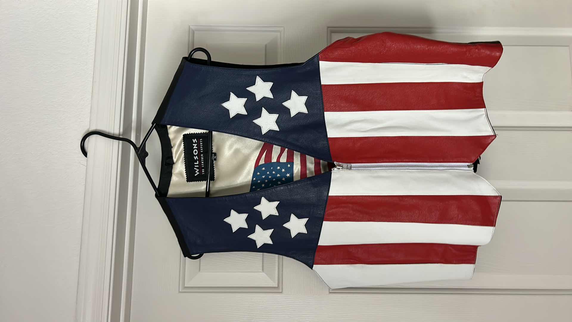Photo 1 of WILSON’S 100% LEATHER PATRIOTIC VEST SIZE XL