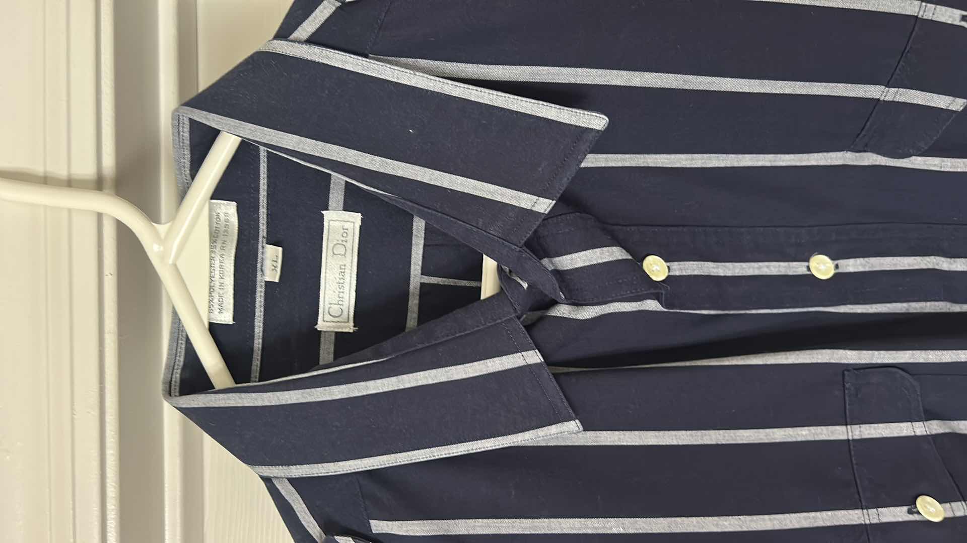Photo 1 of VINTAGE CHRISTIAN DIOR BUTTON UP COLLARED SHIRT, SIZE XL