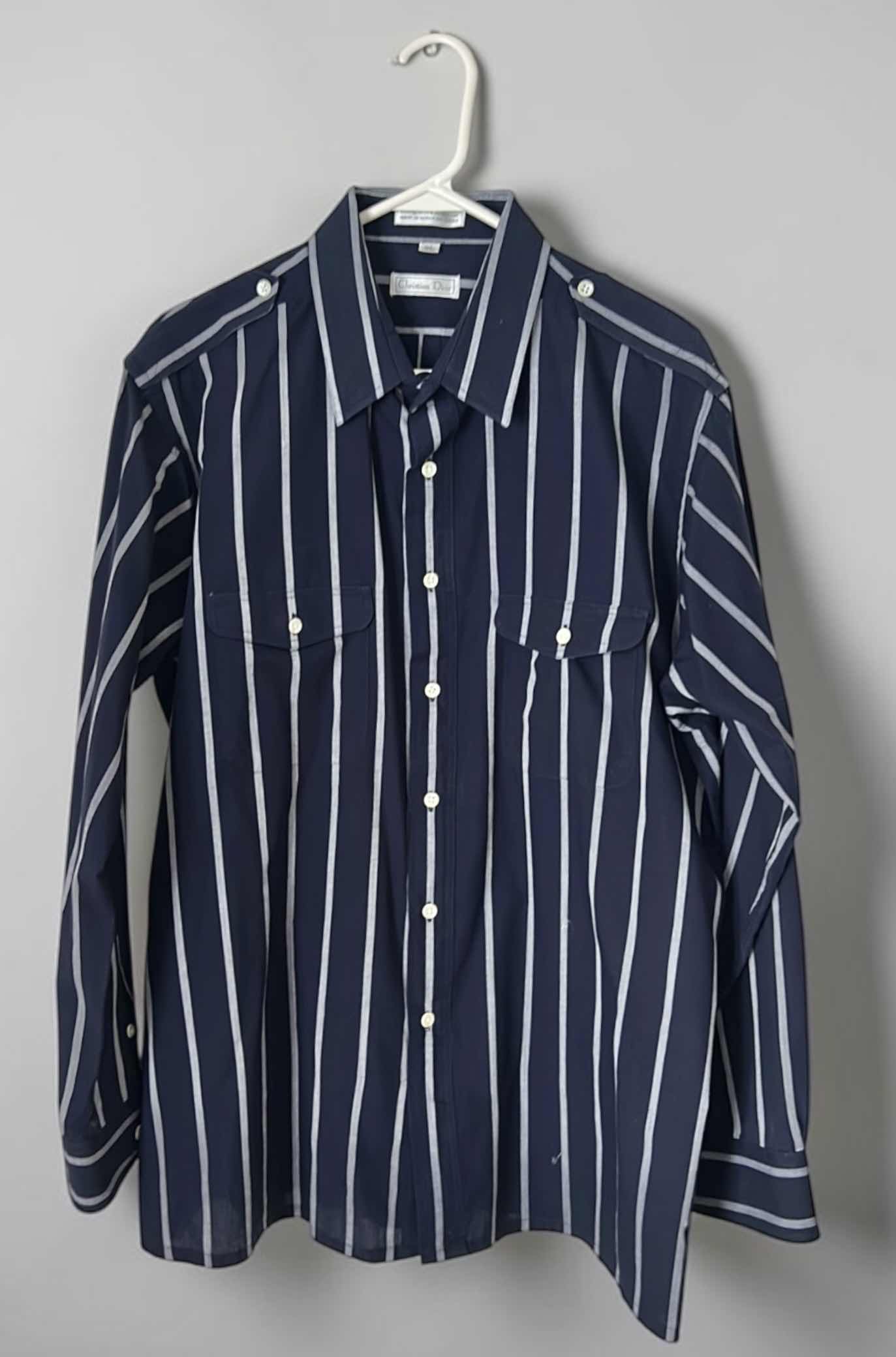 Photo 1 of VINTAGE CHRISTIAN DIOR BUTTON UP COLLARED SHIRT, SIZE XL