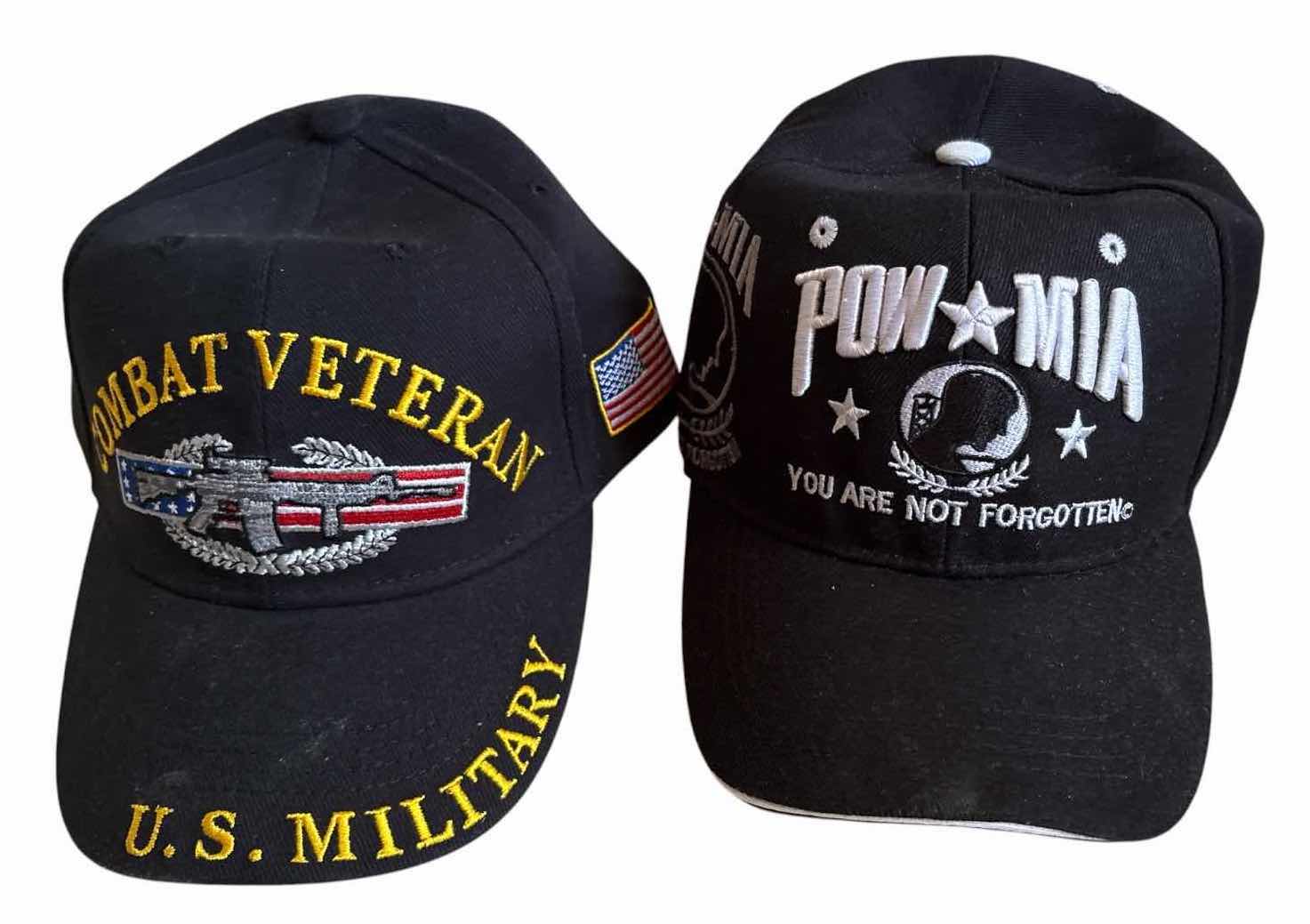 Photo 1 of (5)PCS COMMEMORATIVE BASEBALL CAPS INCLUDING VIETNAM VETERAN, COMBAT VETERAN, AND POW/MIA 1-NWT