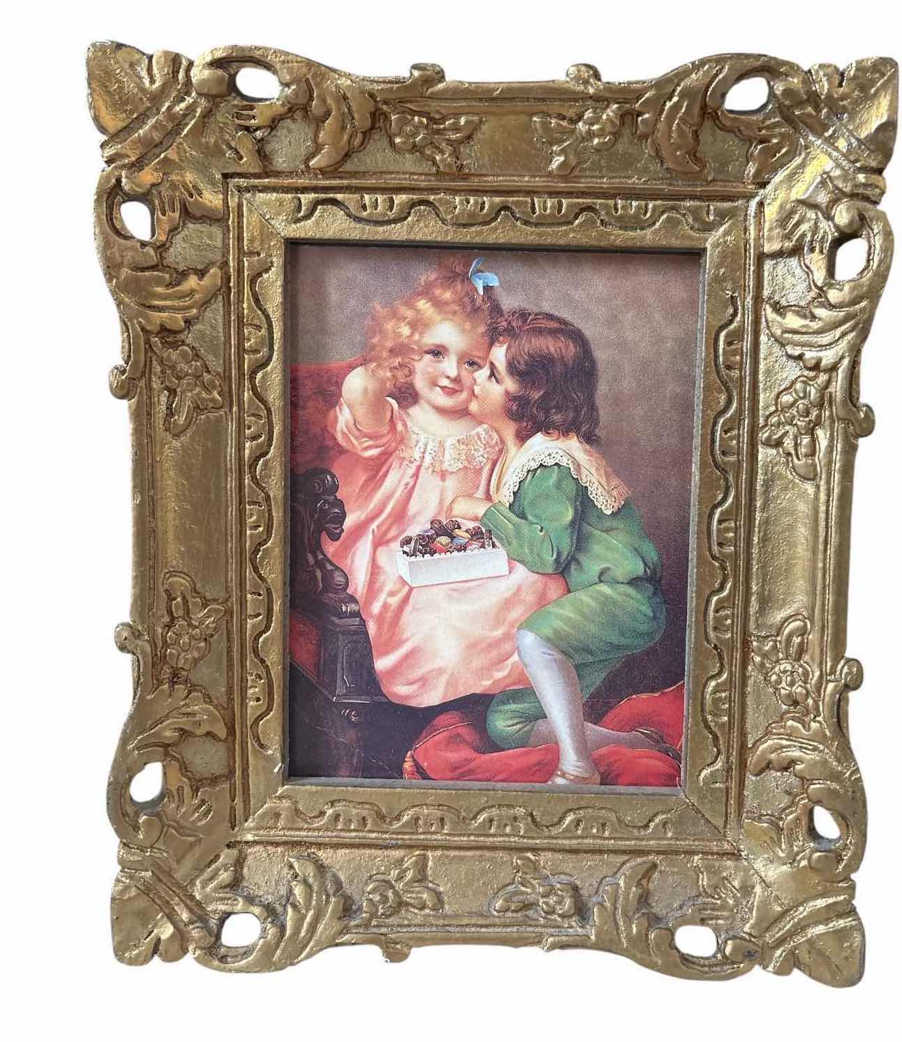 Photo 1 of VINTAGE FRAMED VICTORIAN-STYLE WALL ART PIECES INCLUDING AN ORNATE FRAMED CHILD PORTRAIT PRINT, “PRINCESS LAMBALLE” 9”X11” $120