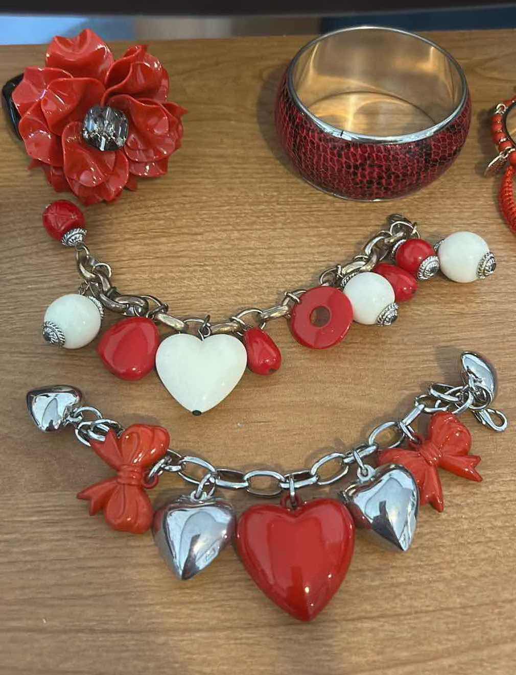 Photo 1 of 7- RED BLACK FASHION BRACELETS