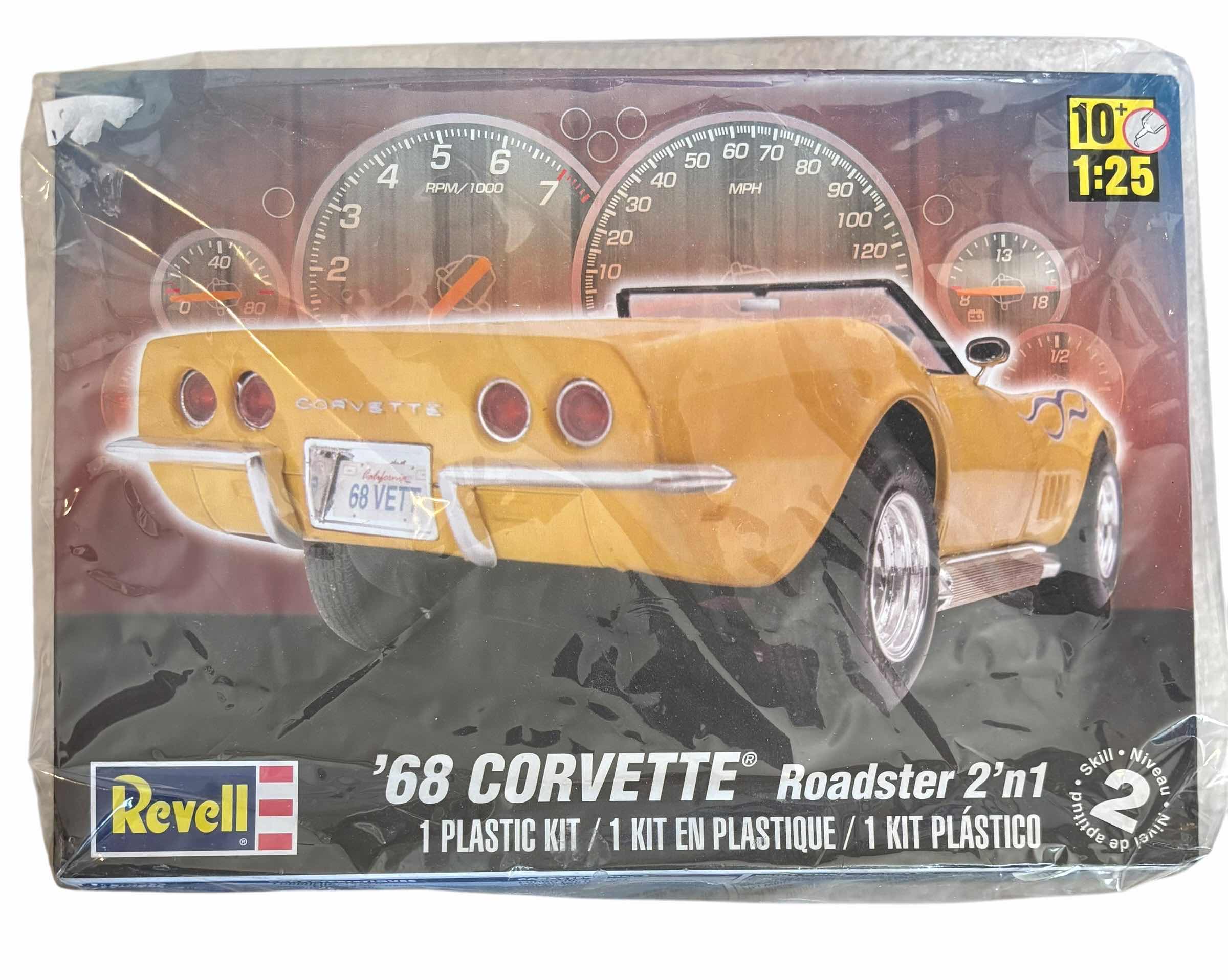 View 1 of NIB REVELL ‘68 CORVETTE ROADSTER MODEL KIT $45