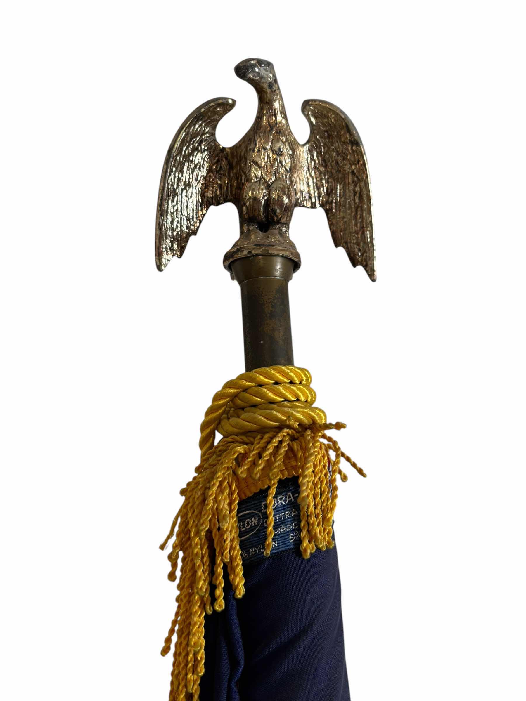 Photo 1 of AMERICAN FLAG ON WOODEN POLE WITH EAGLE TOPPER