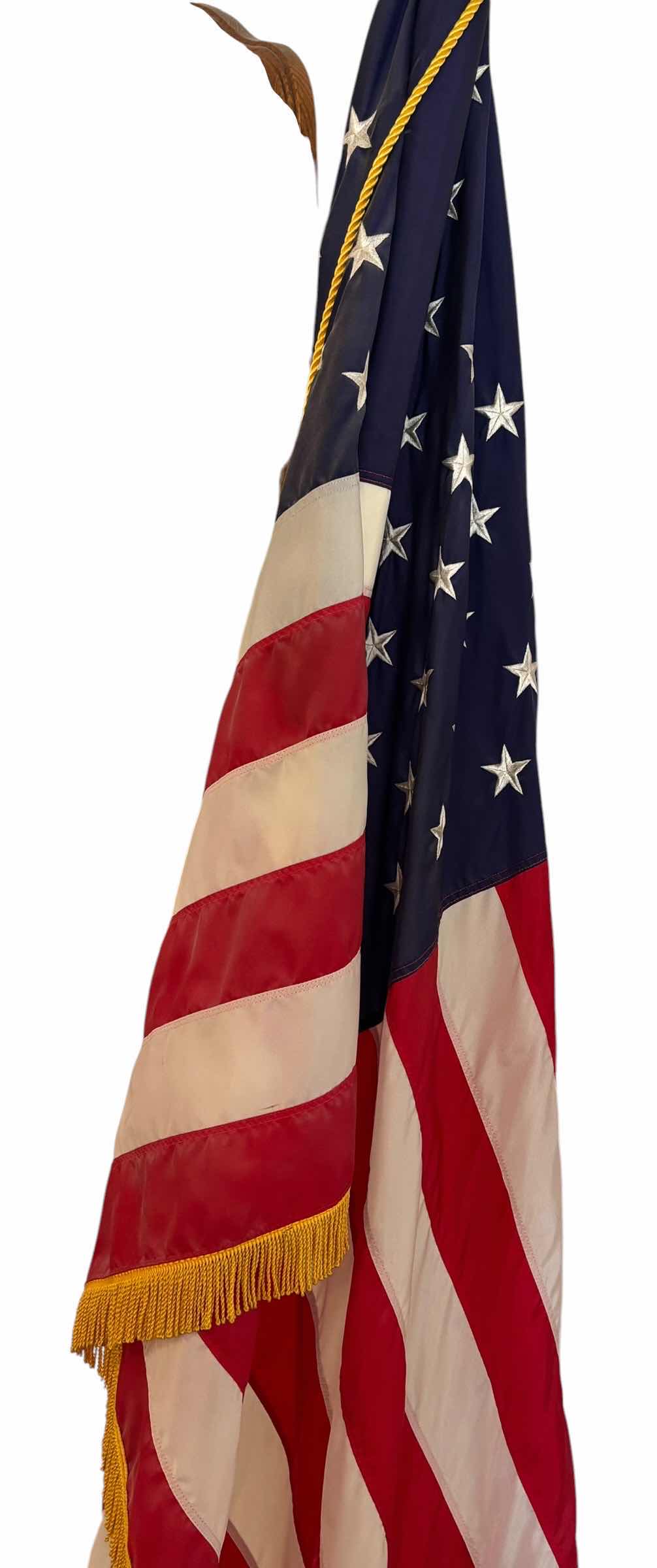 Photo 1 of AMERICAN FLAG ON WOODEN POLE WITH EAGLE TOPPER