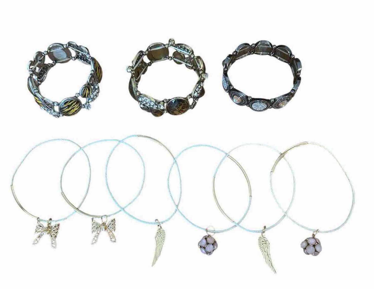 Photo 1 of 9- ANTIQUE STRETCH BRACELETS AND EXPANDABLE WIRE CHARM BRACELETS