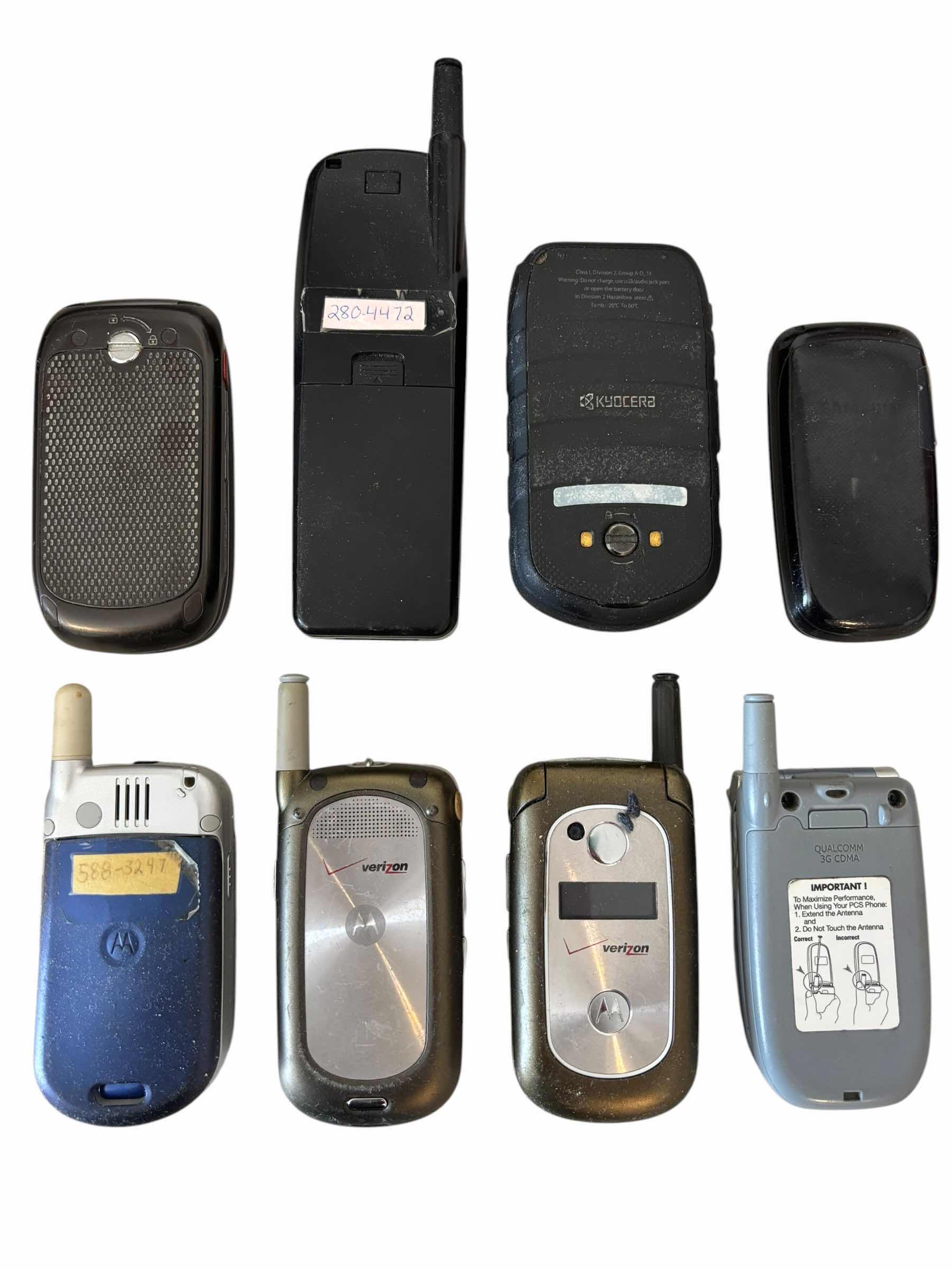 Photo 1 of COLLECTION OF VINTAGE CELL PHONES (8)