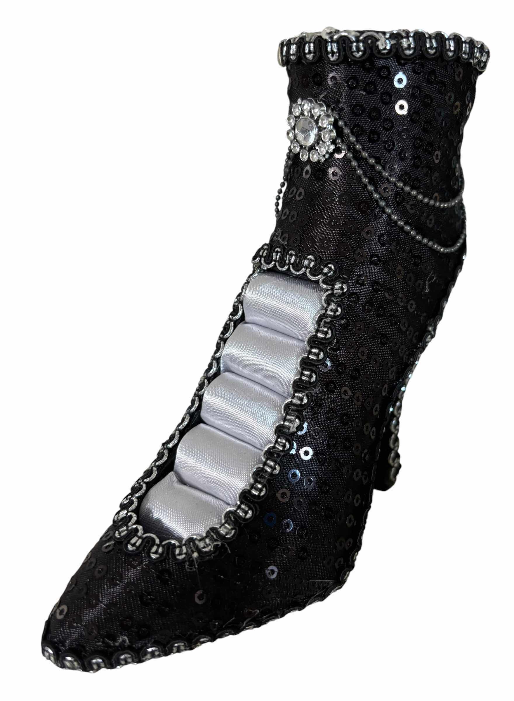 Photo 1 of COLLECTION OF SMALL DECORATIVE SHOES (3) & LARGER RING HOLDER SHOE