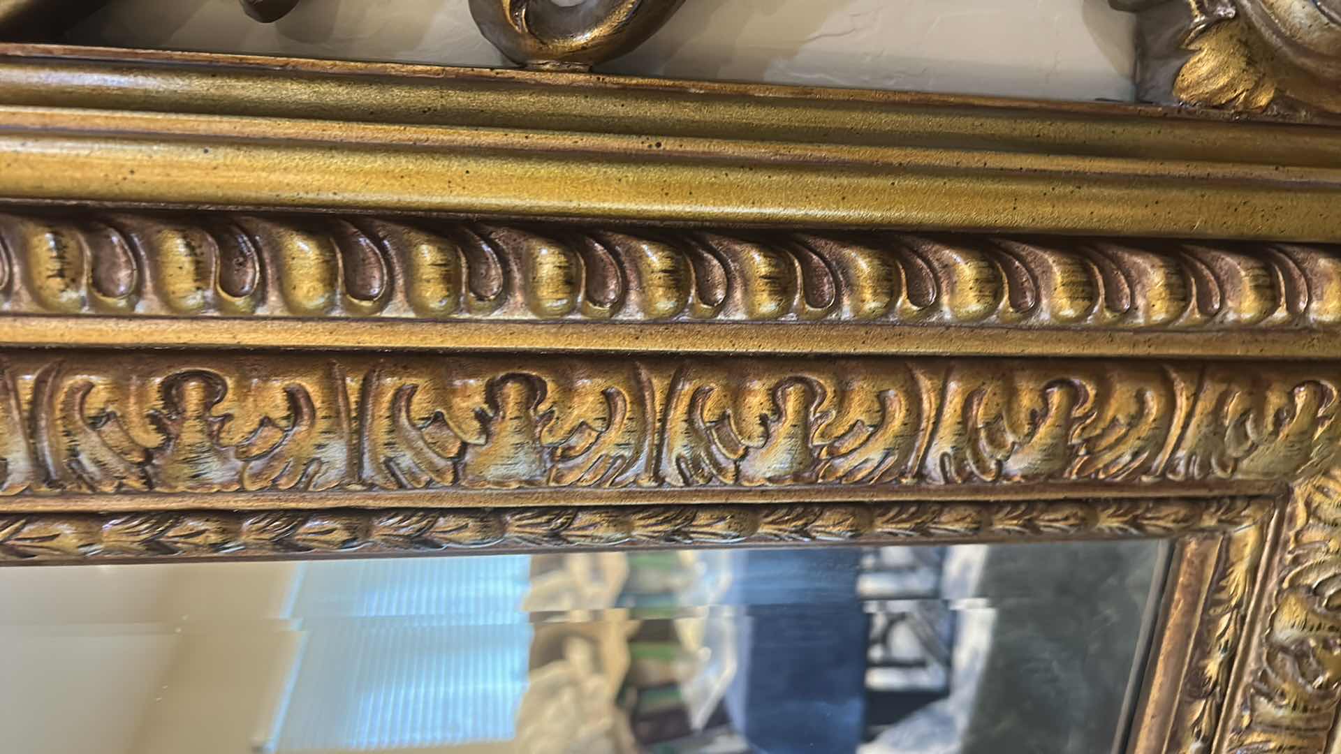 Photo 1 of VINTAGE HOLLYWOOD REGENCY STYLE GOLD GILT WALL MIRROR 66“ x 3“  H4‘