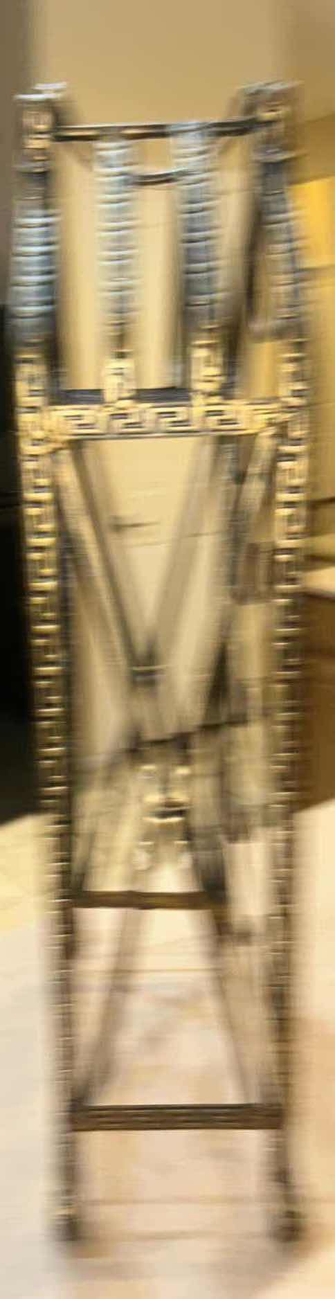 Photo 1 of BRONZE FINISH WROUGHT IRON FREESTANDING WINE RACK H32”