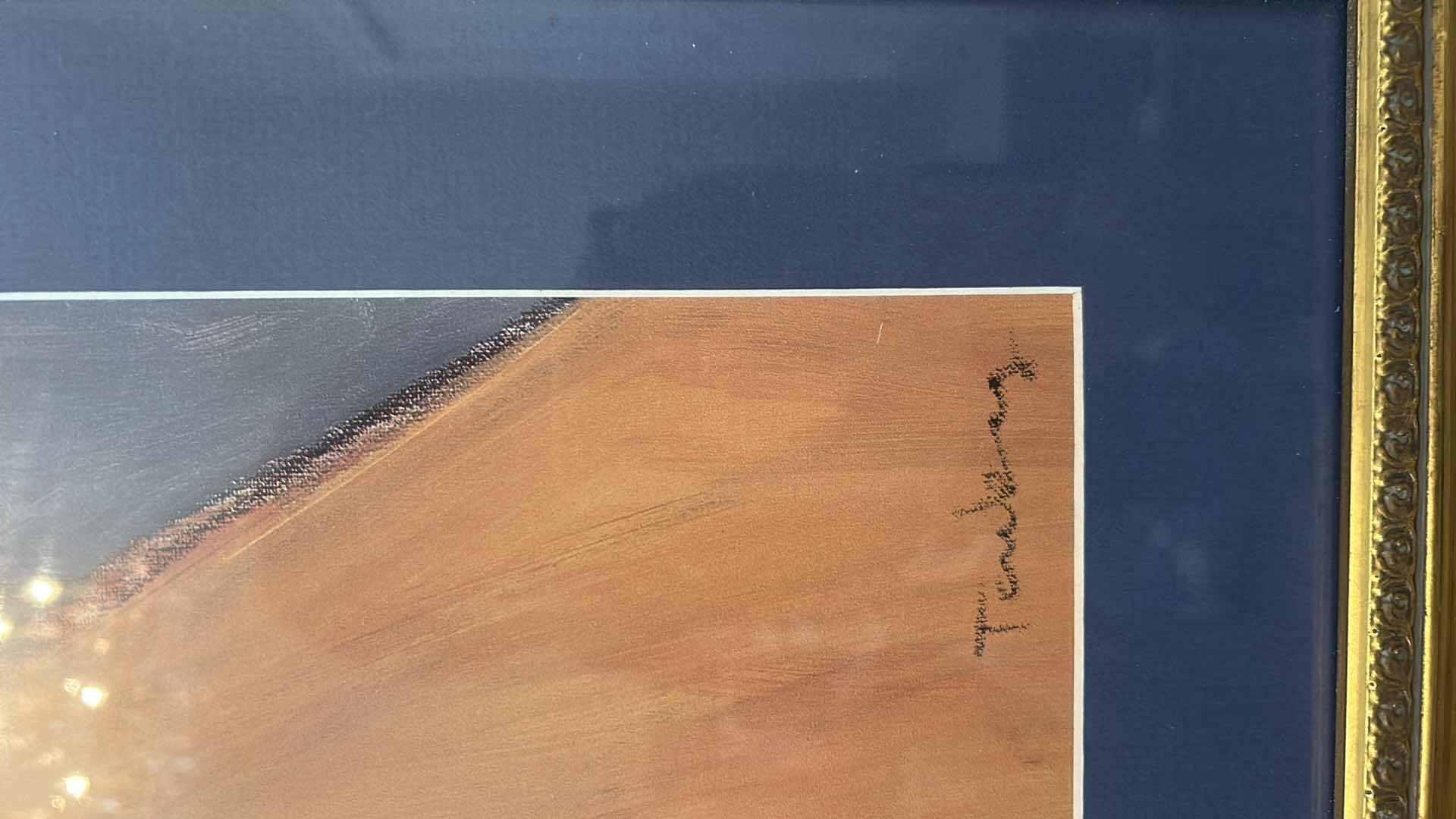 Photo 1 of FRAMED LITHOGRAPH PRINT "WAITING" NEO-IMPRESSIONIST ARTWORK BY ITZCHAK TARKAY  32.25“ X 38“