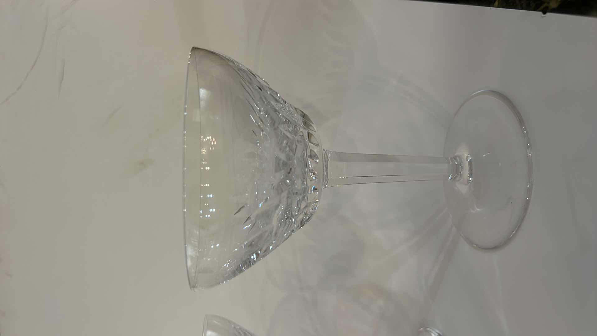 Photo 1 of 7- VINTAGE ROYAL LEERDAM "RUBATO" CHAMPAGNE COUPE / TALL SHERBET GLASSES