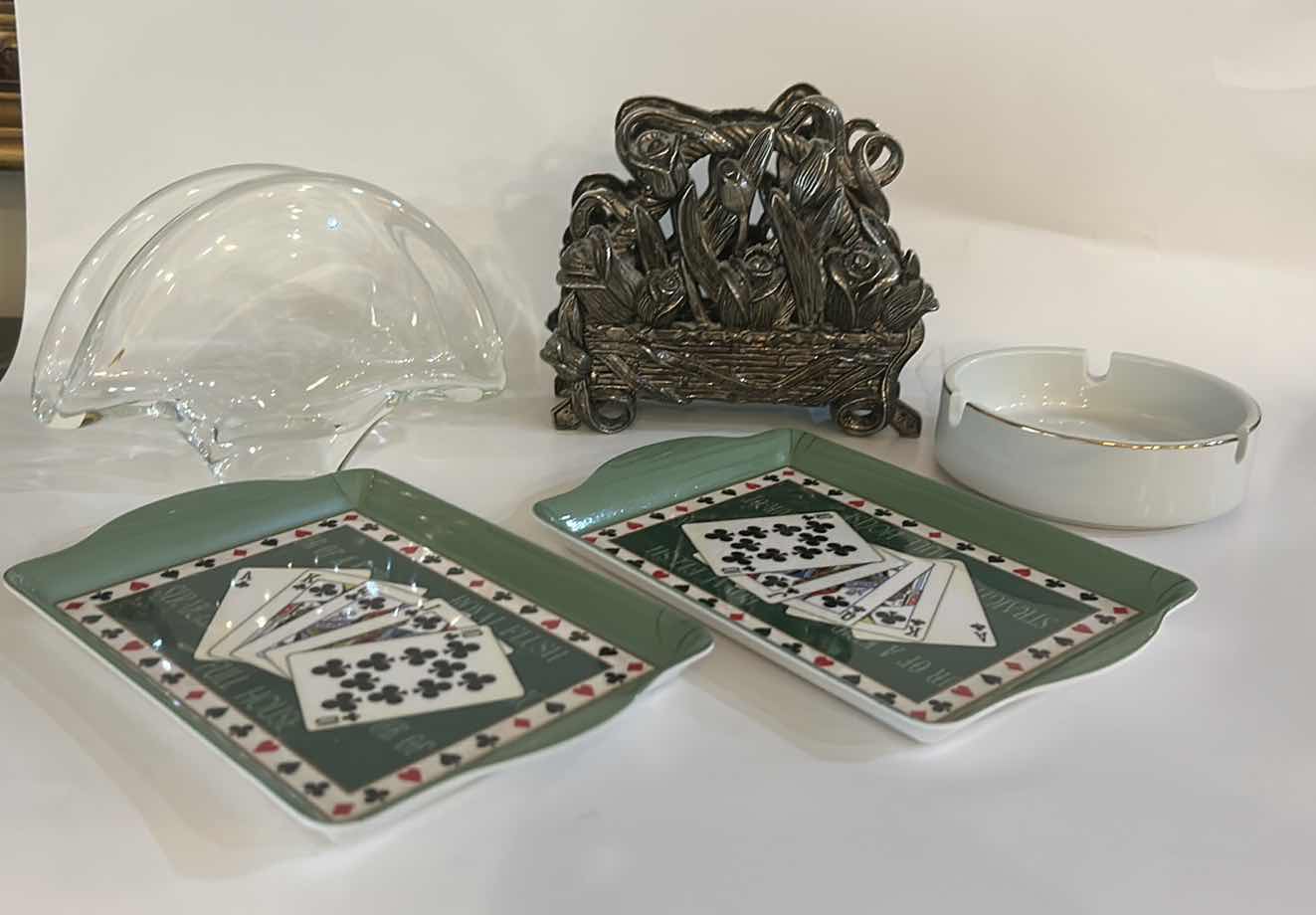 Photo 1 of ASHTRAYS, VEGAS COIN TRAYS AND NAPKIN HOLDERS (TALLEST H5”)