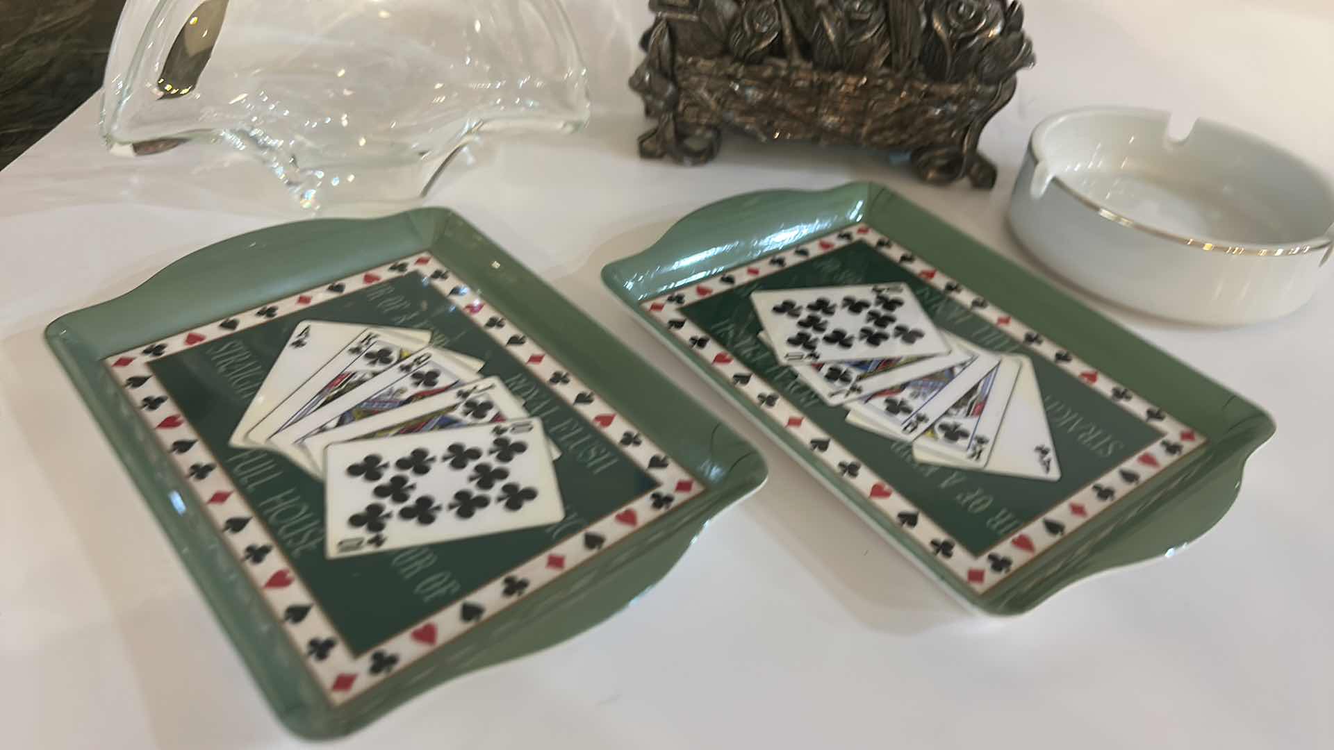 Photo 1 of ASHTRAYS, VEGAS COIN TRAYS AND NAPKIN HOLDERS (TALLEST H5”)