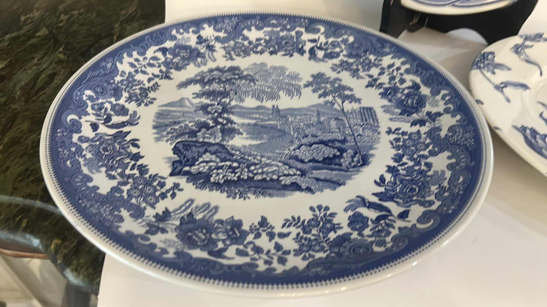Photo 1 of 3 BLUE AND WHITE DECORATIVE PLATES H13”