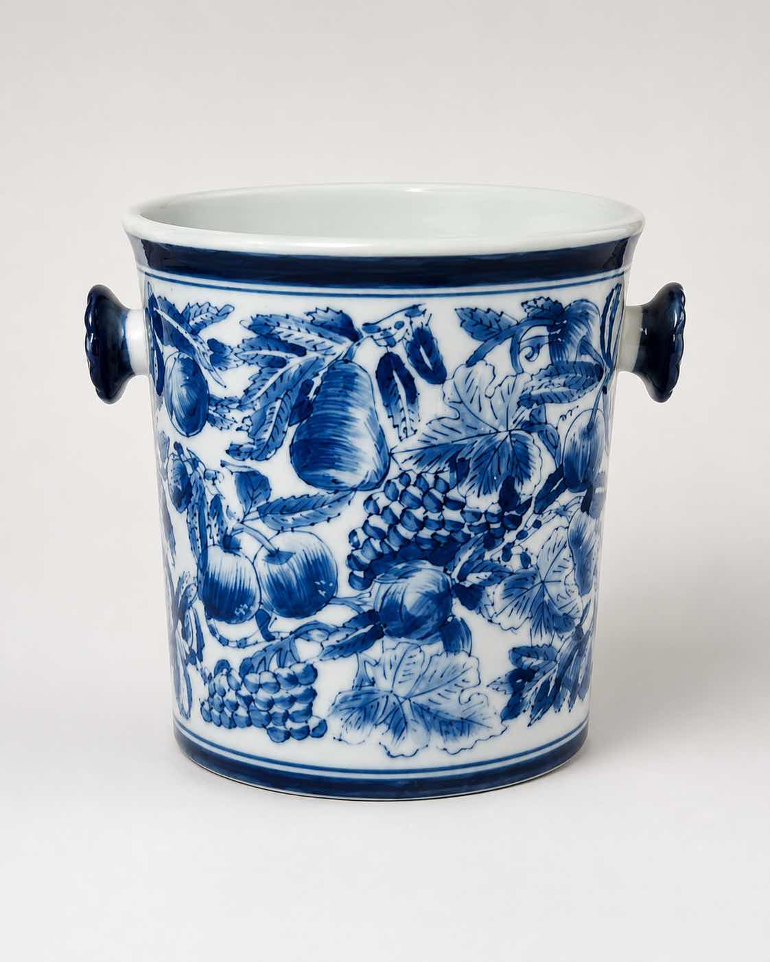 Photo 1 of THE ESTIMATED RESALE PRICE FOR THIS CENTRUM BLUE AND WHITE PORCELAIN BUCKET IS BETWEEN $35 AND $65. seven and three-quarter inches