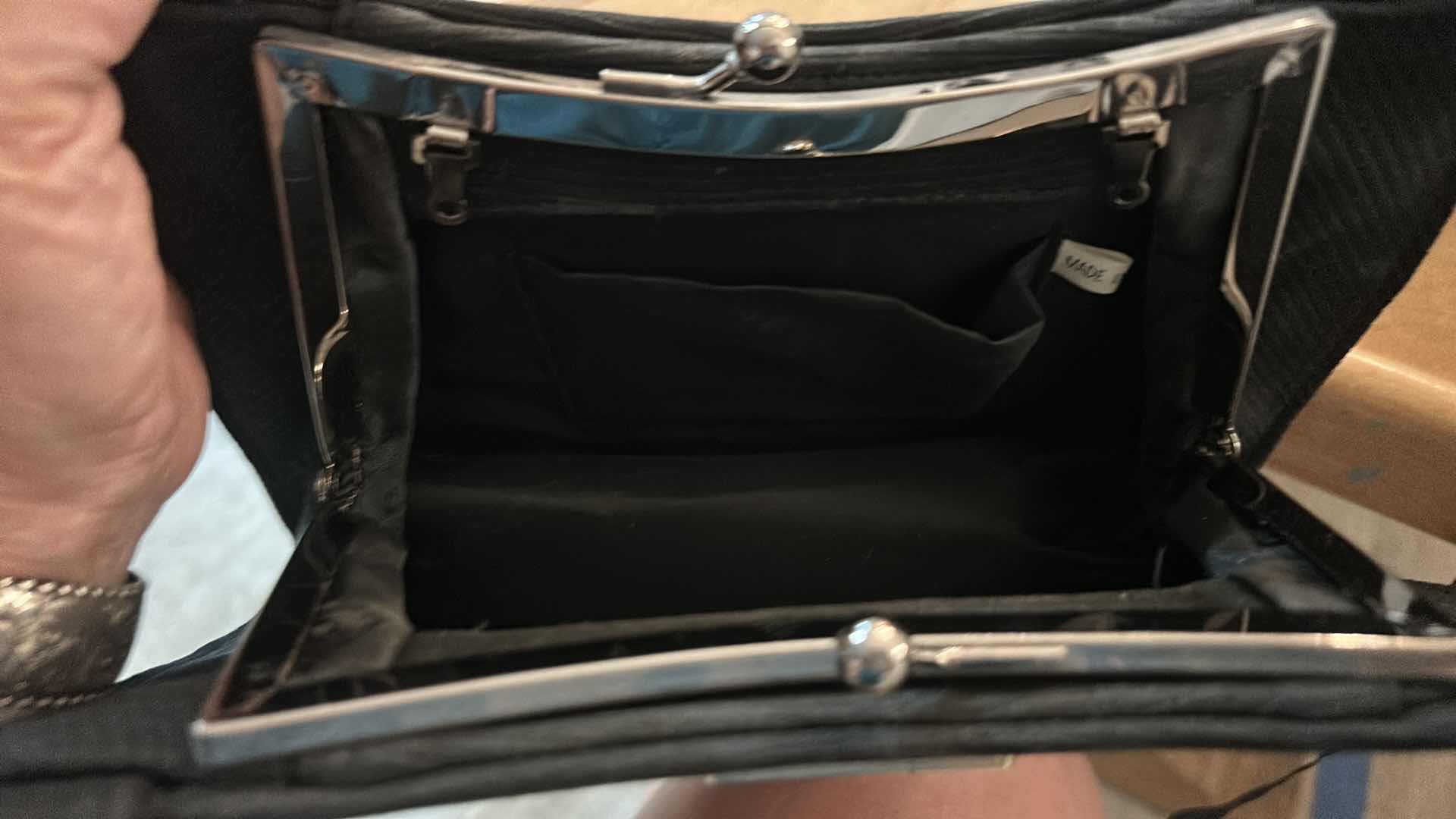 Photo 1 of IMITATION VINTAGE PRADA FEATURING A RIGID TOP HANDLE FRAME  AND A KISS LOCK CLOSURE