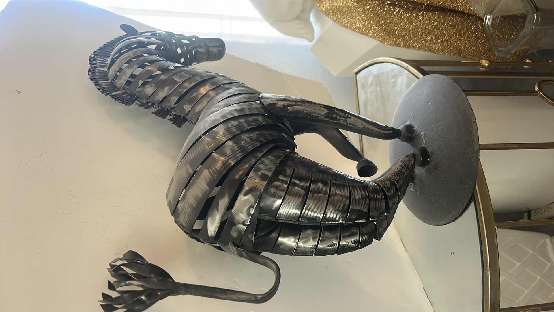 Photo 1 of METAL ZEBRA SCULPTURE 25“ X H24“