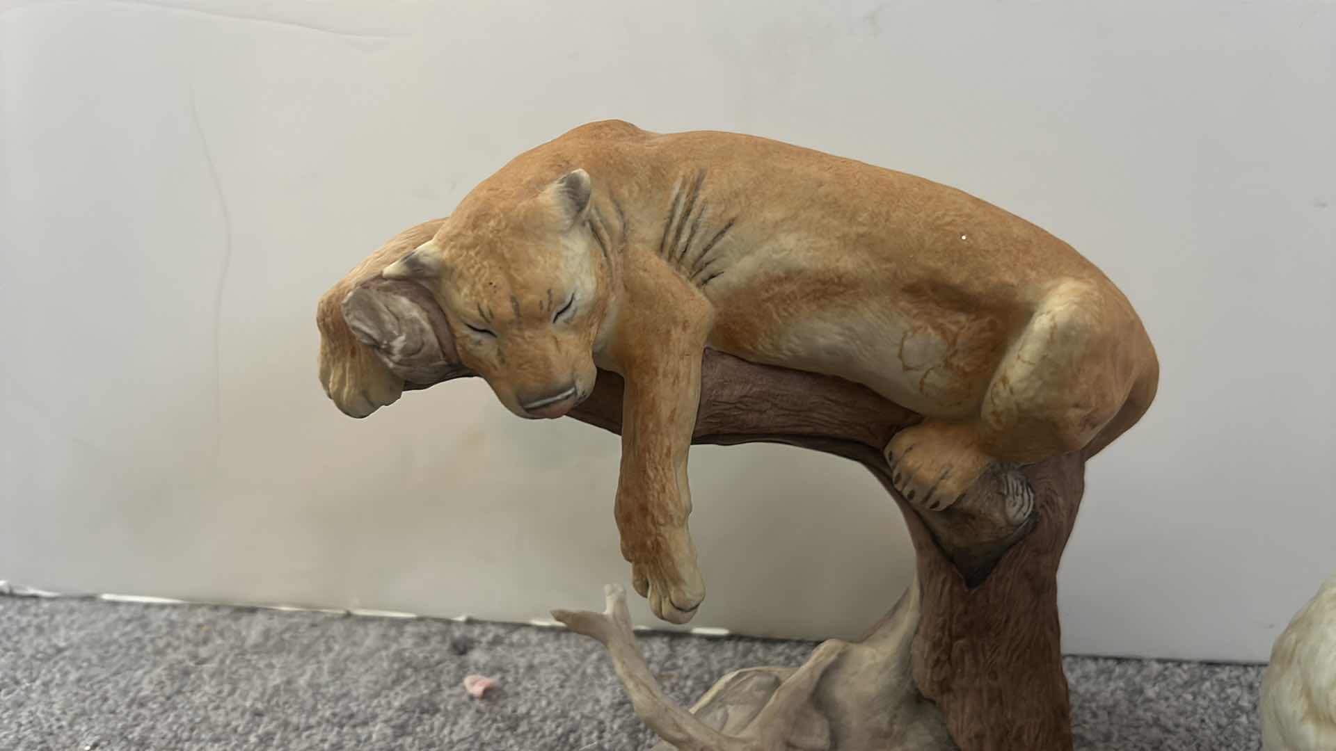 Photo 1 of BOEHM LIONESS AND PANDA FIGURINES H6”