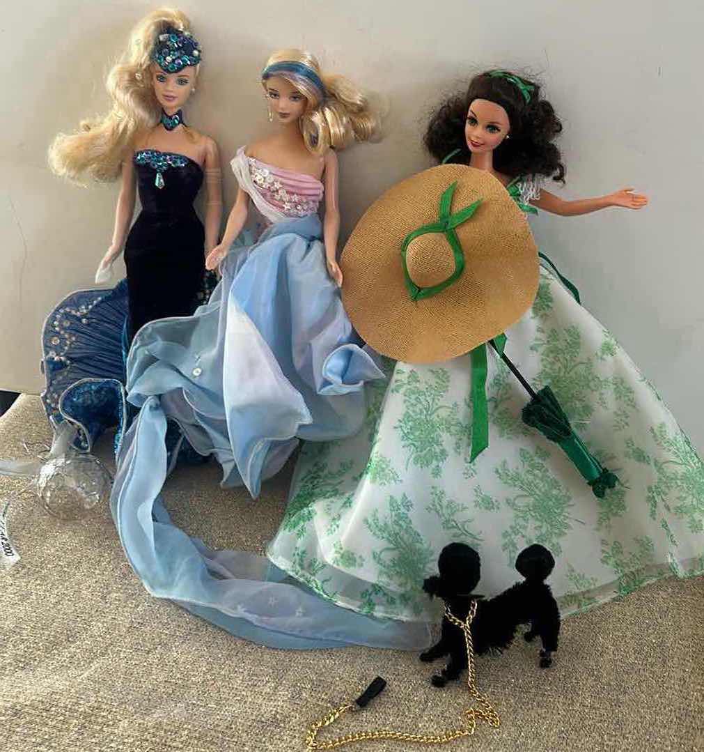 Photo 1 of 3 COLLECTIBLE BARBIE DOLLS & POODLE