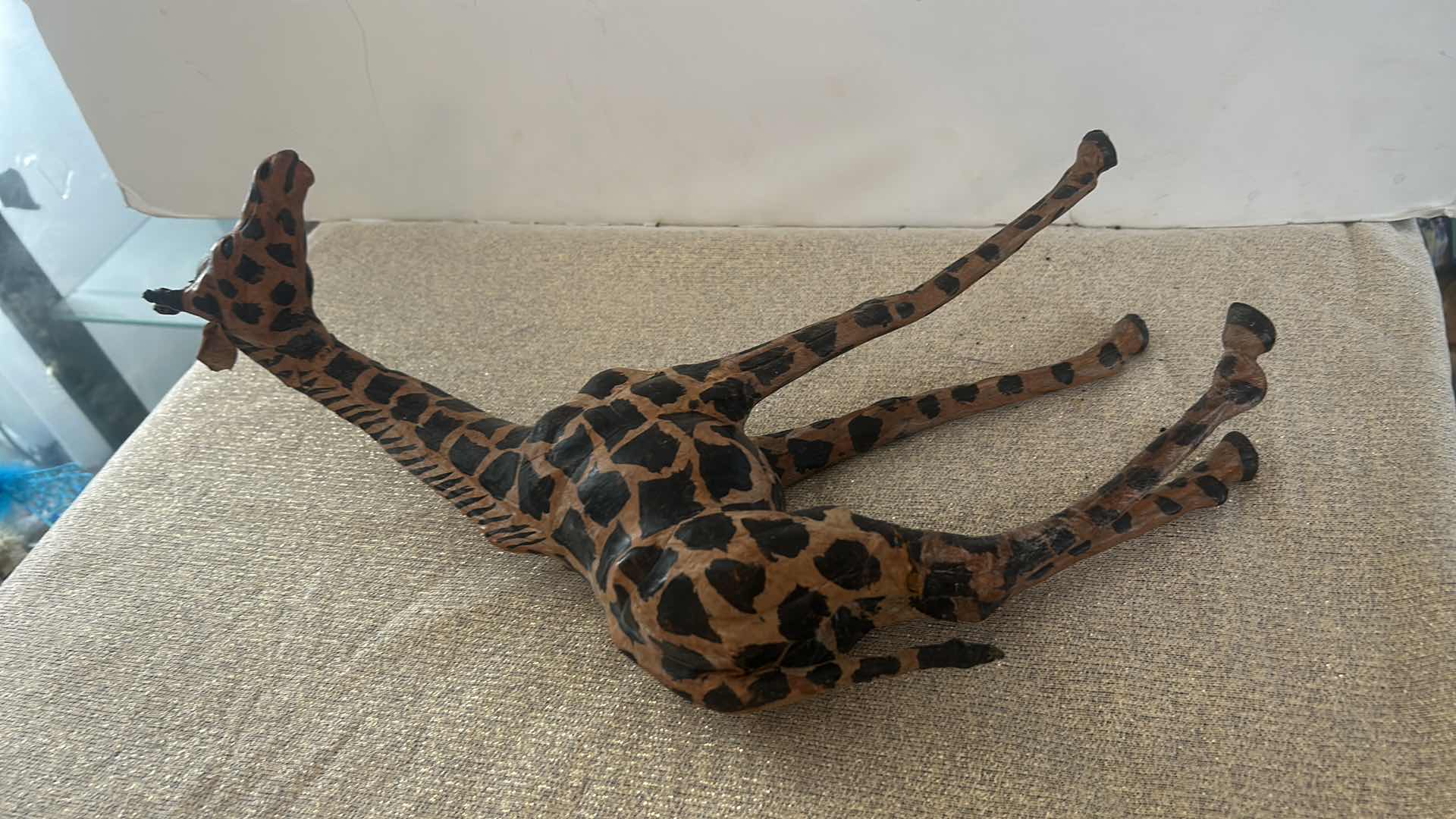 Photo 1 of WOODEN GIRAFFE FIGURINE H17”