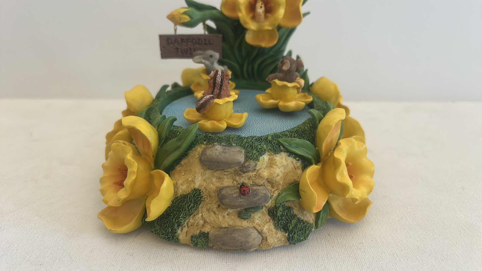Photo 1 of CHARMING TAILS SPINNING MUSICAL MICE FIGURINE