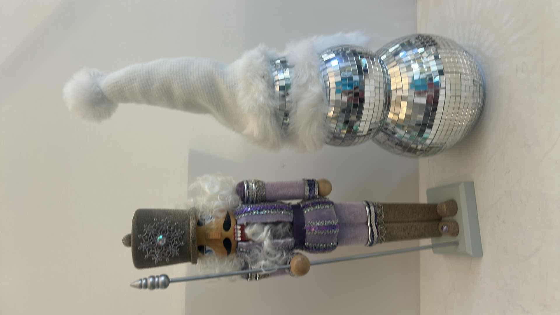 Photo 1 of CHRISTMAS NUTCRACKER & DISCO BALL SNOWMAN (TALLEST H16”)