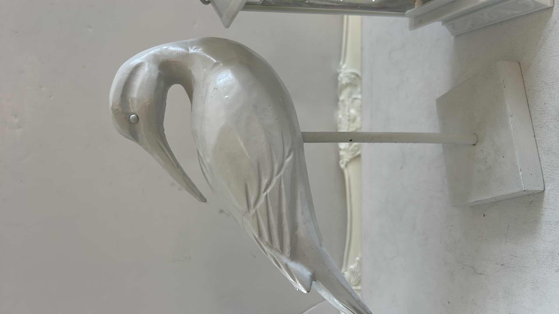 Photo 1 of LIGHTED LANTERN W FLAMINGO & BIRD STATUE DECOR H12”