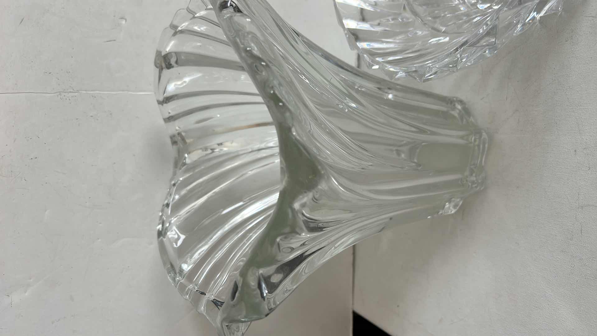 Photo 1 of HEAVY CUT CRYSTAL VASE AND BOWL (TALLEST H10”)