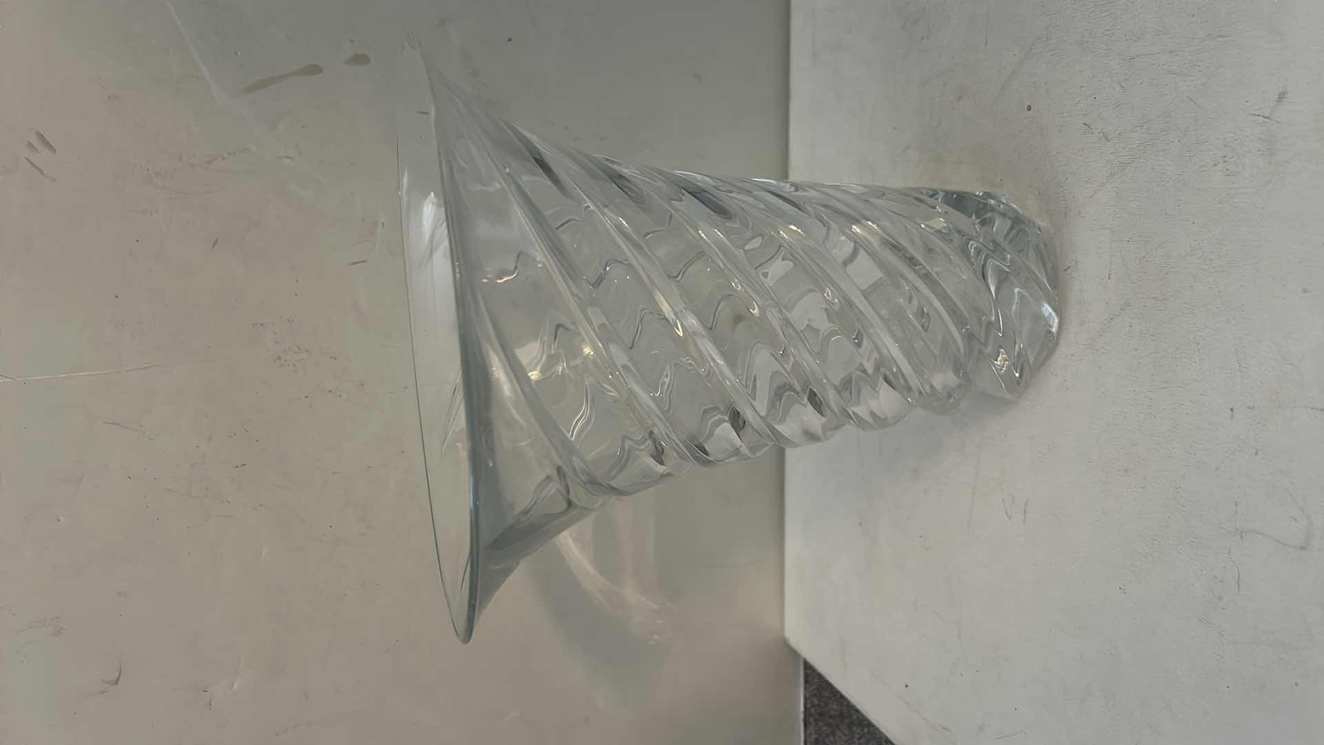 Photo 1 of HEAVY CUT CRYSTAL VASE H10” & BOWL
