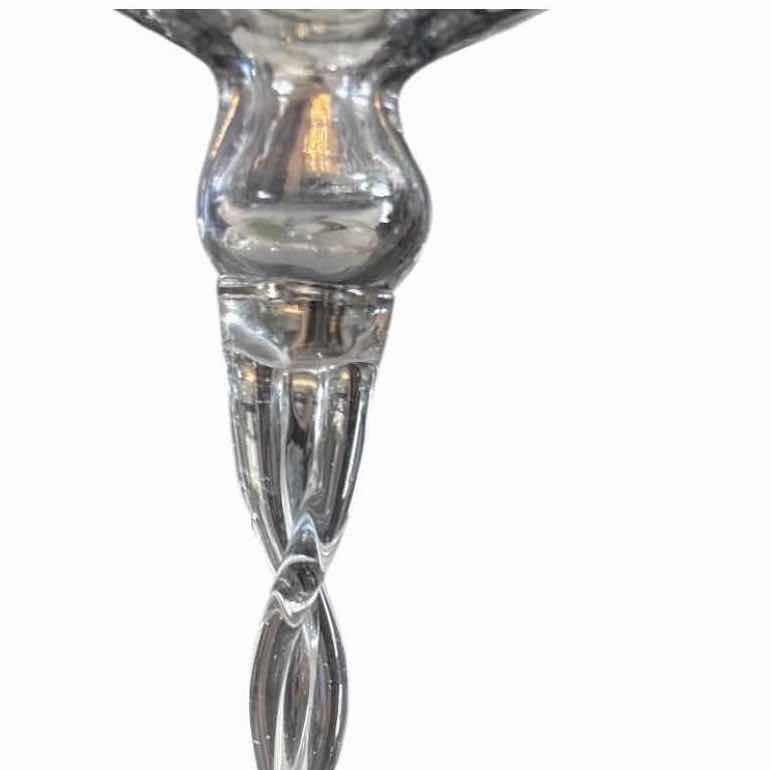 Photo 1 of 3-PCS MERCURY GLASS HURRICANE CANDLE HOLDERS WITH TWISTED STEMS H13.5”