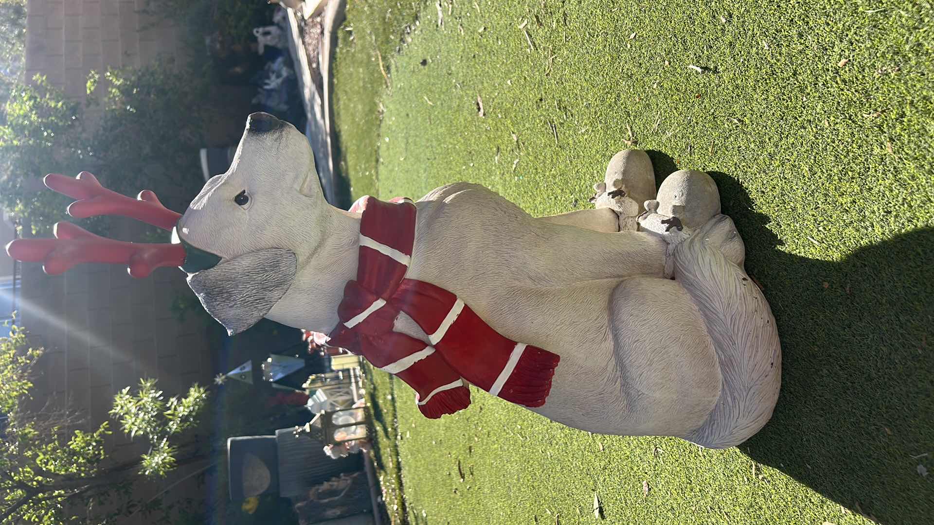 Photo 1 of CHRISTMAS DOG FIGURINE OUTDOOR DECOR H24”
