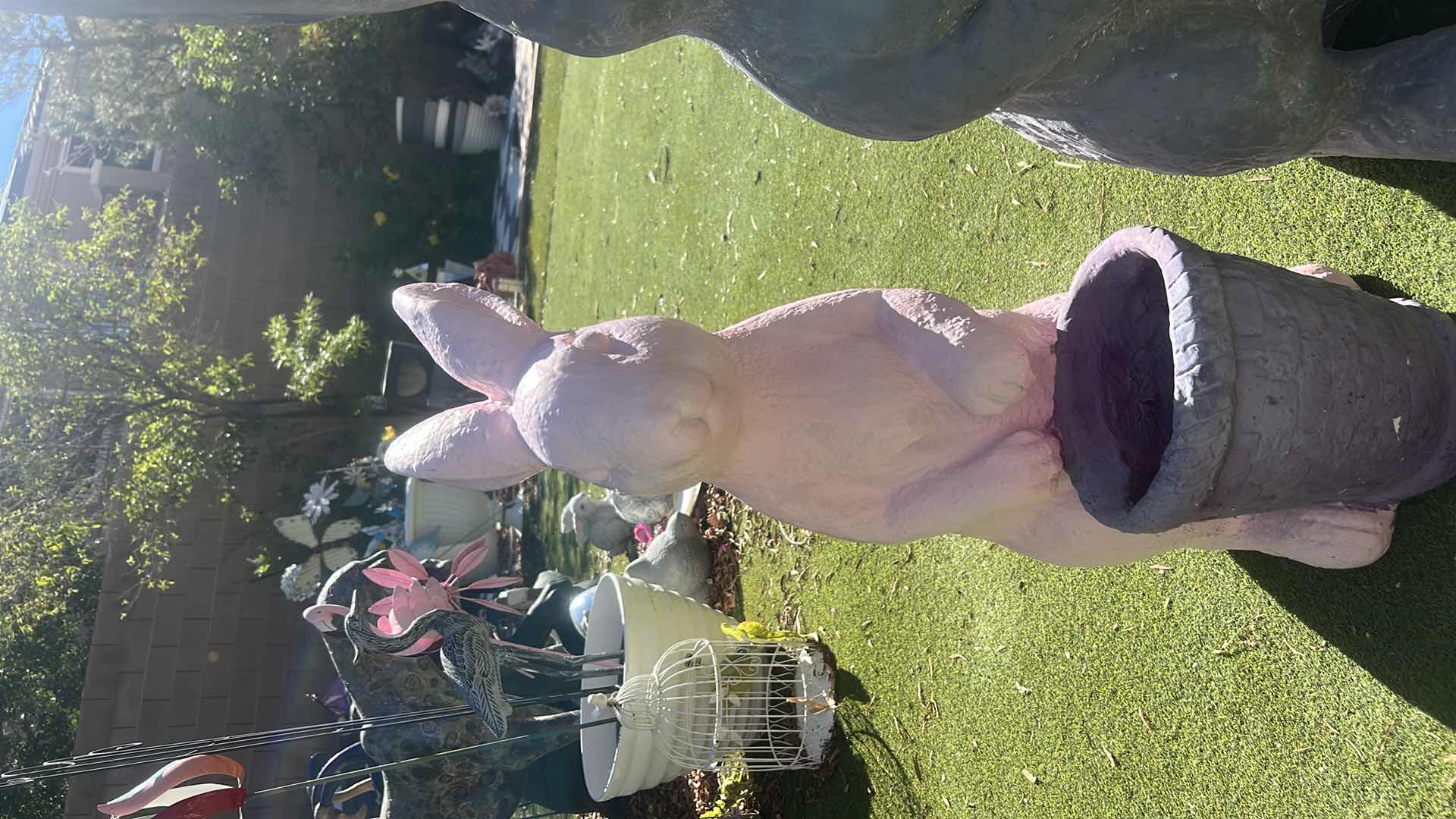 Photo 1 of LARGE RABBIT OUTDOOR DECOR STATUES (TALLEST H36”)