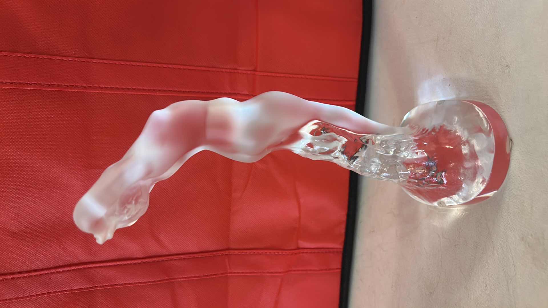 View 4 of LALIQUE CRYSTAL FIGURINE, NUDE DANCING WOMAN  H10”