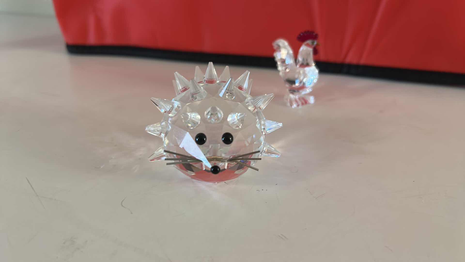 Photo 1 of 2 SWAROVSKI CRYSTAL FIGURINES/ HEDGEHOG H2.25” & ROOSTER