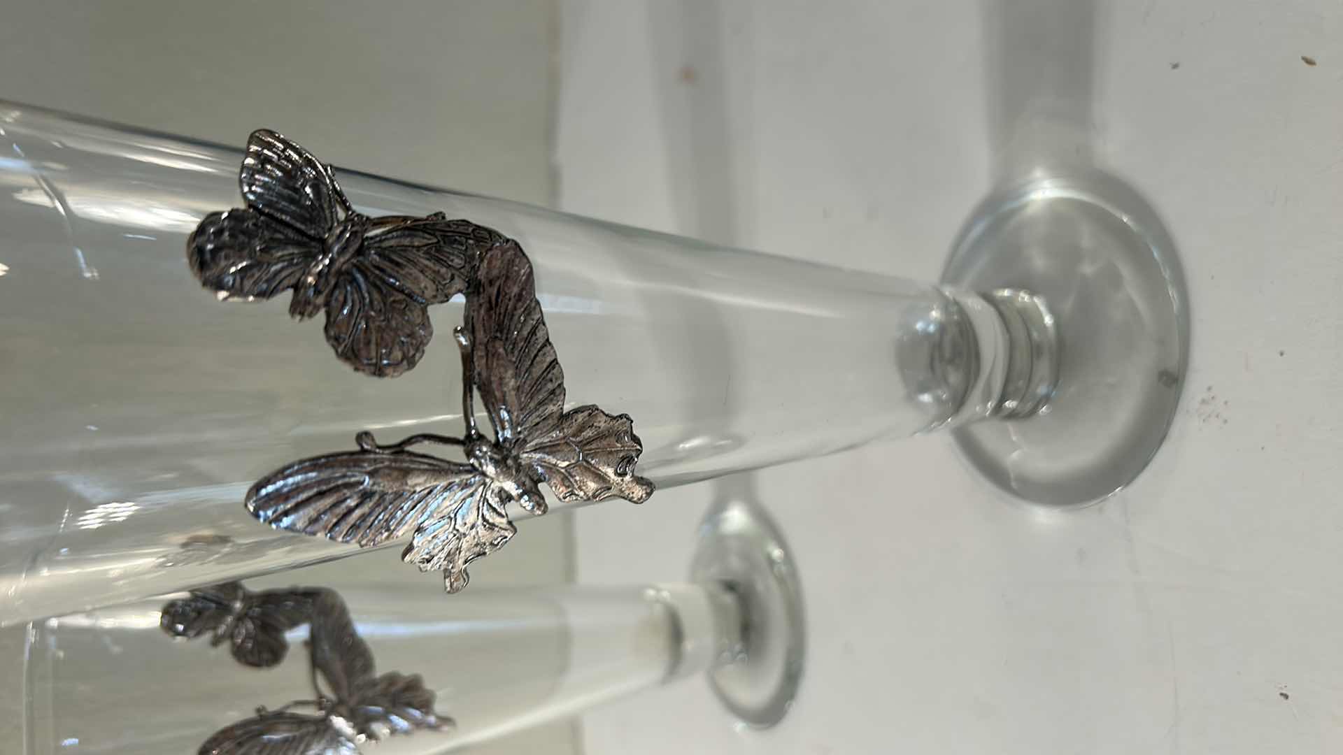 Photo 1 of 2 ARTHUR COURT BUTTERFLY PILSNER GLASSES