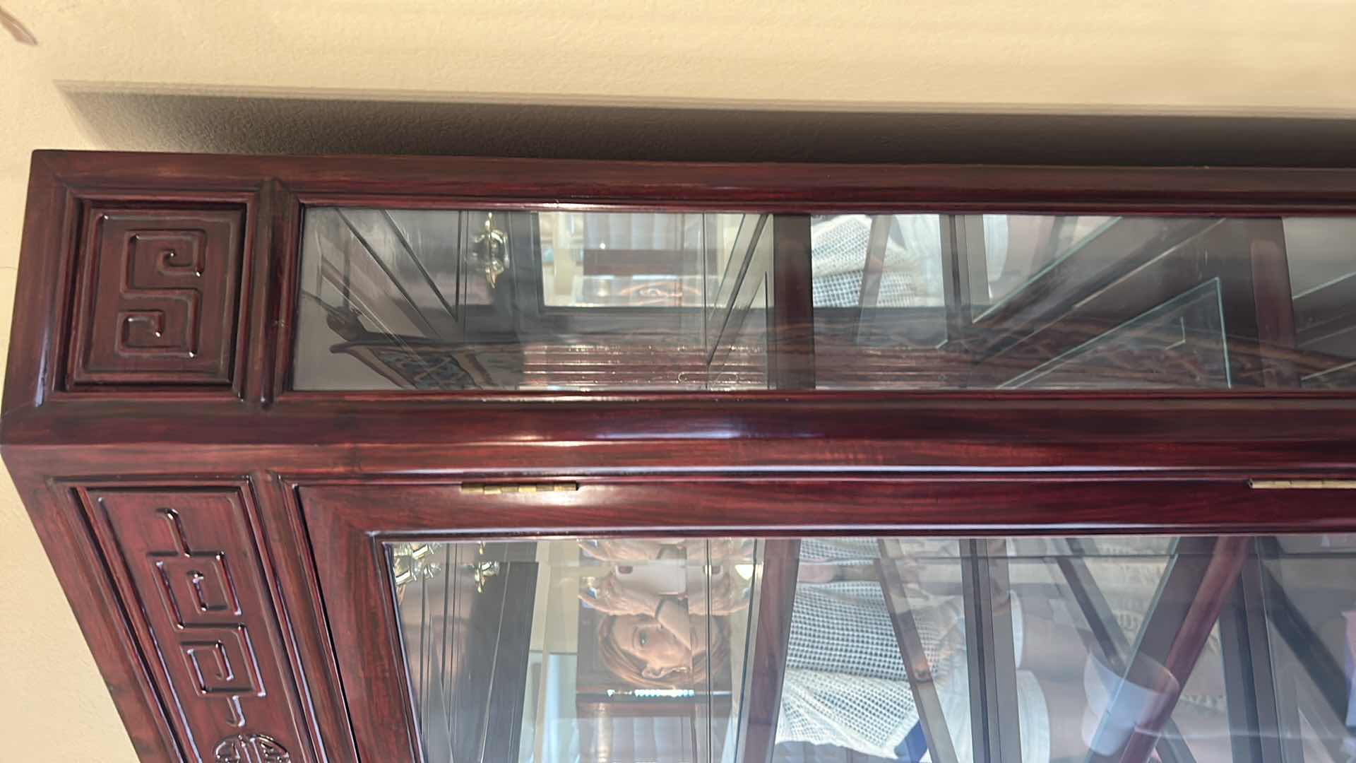 Photo 1 of ASIAN ROSEWOOD CORNER CURIO, DISPLAY CABINET 35“ x 20“ X H78”