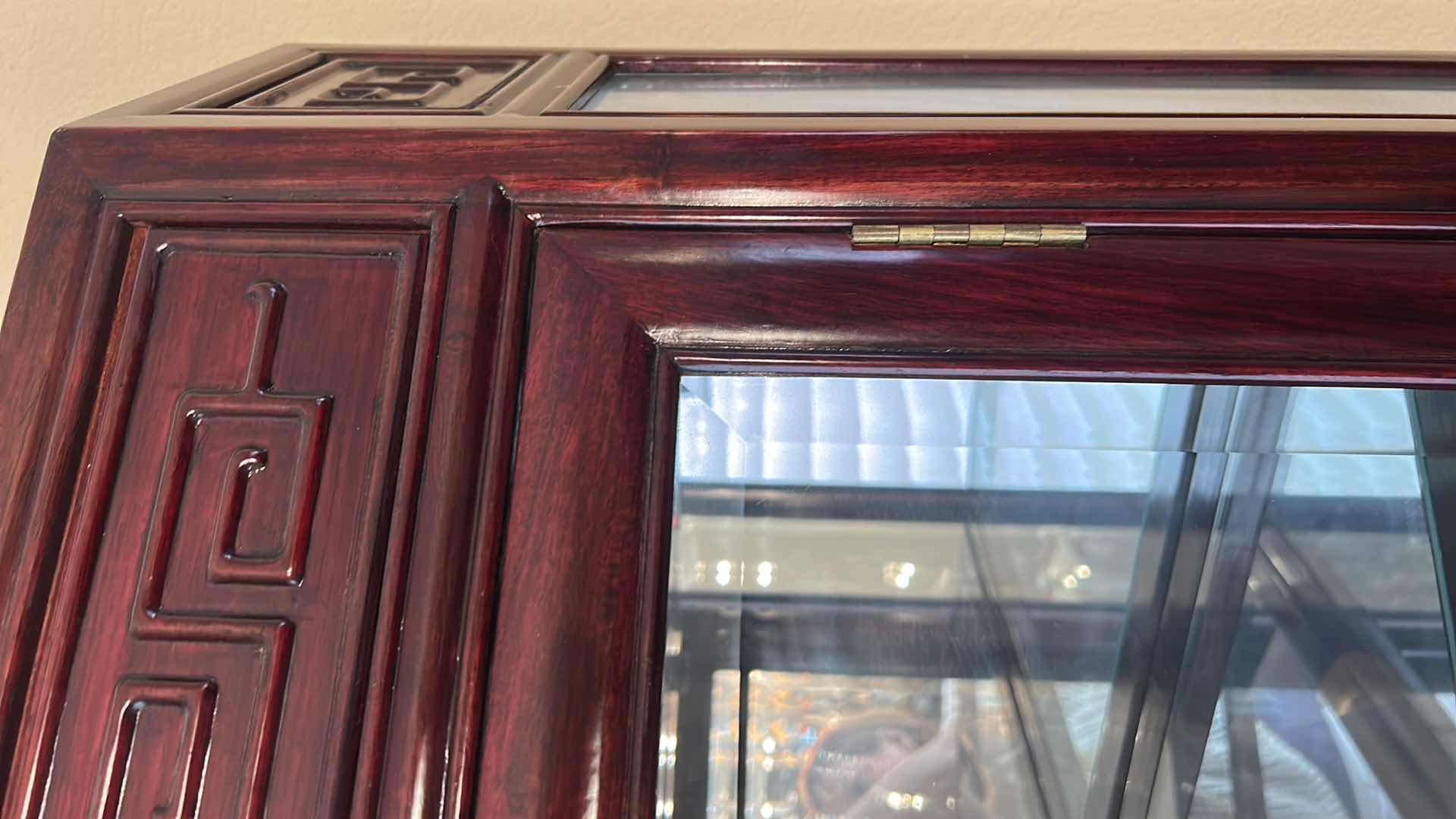 Photo 1 of ASIAN ROSEWOOD CORNER CURIO, DISPLAY CABINET 35“ x 20“ X H78”