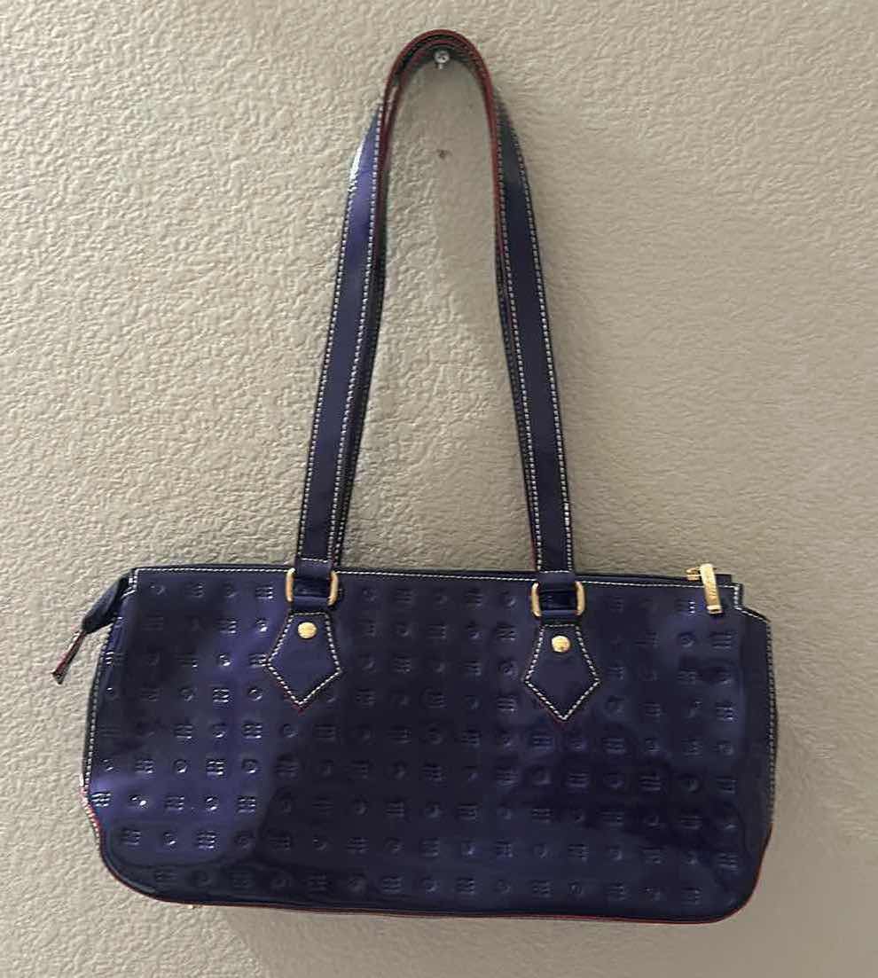 Photo 1 of AUTHENTIC ARCADIA GENUINE PATENT LEATHER EMBOSSED SHOULDER BAG/SATCHEL