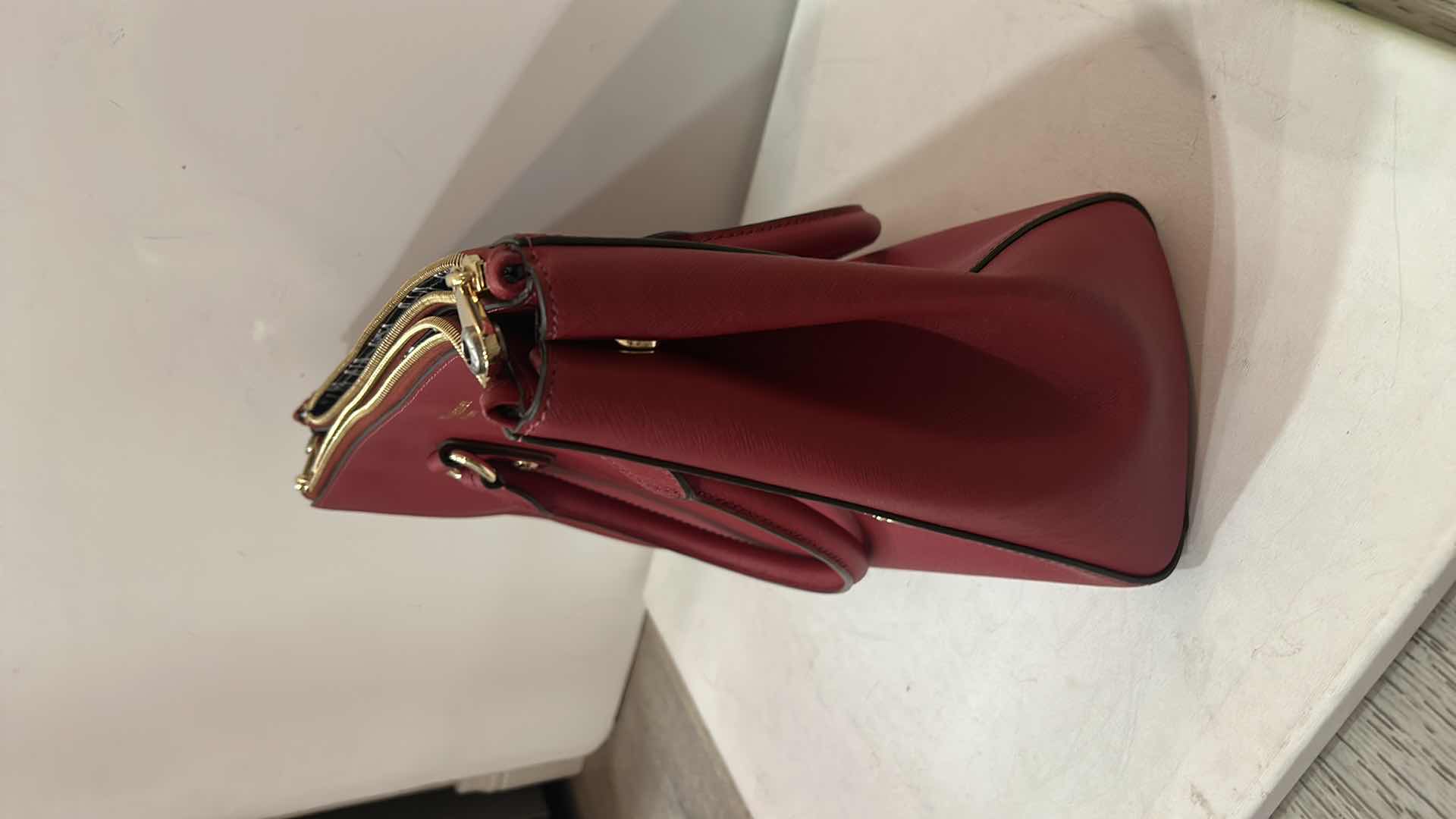 Photo 1 of HENRI BENDEL WEST 57th CARRYALL SATCHEL IN RED