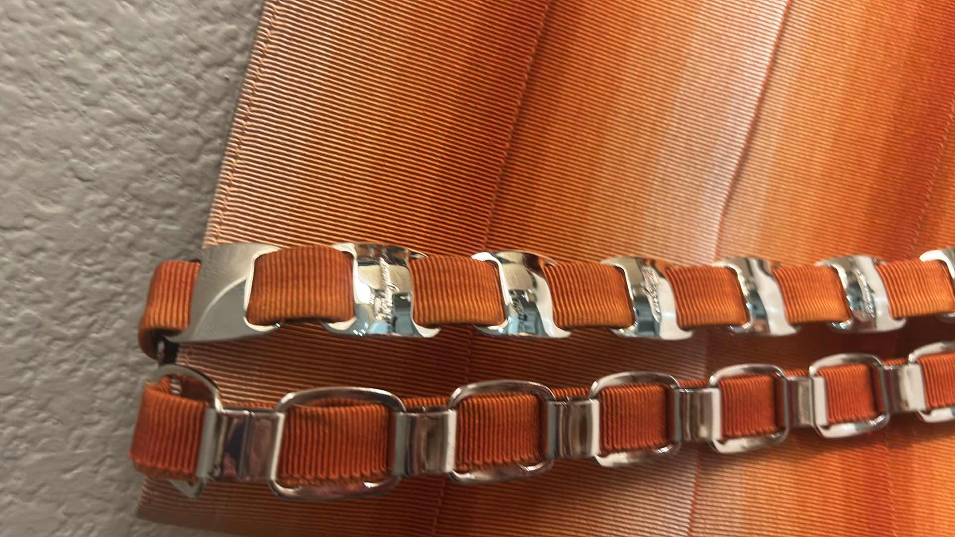 Photo 1 of AUTHENTIC SALVATORE FERRAGAMO SUNSET ORANGE GRADIENT CANVAS SHOULDER BAG