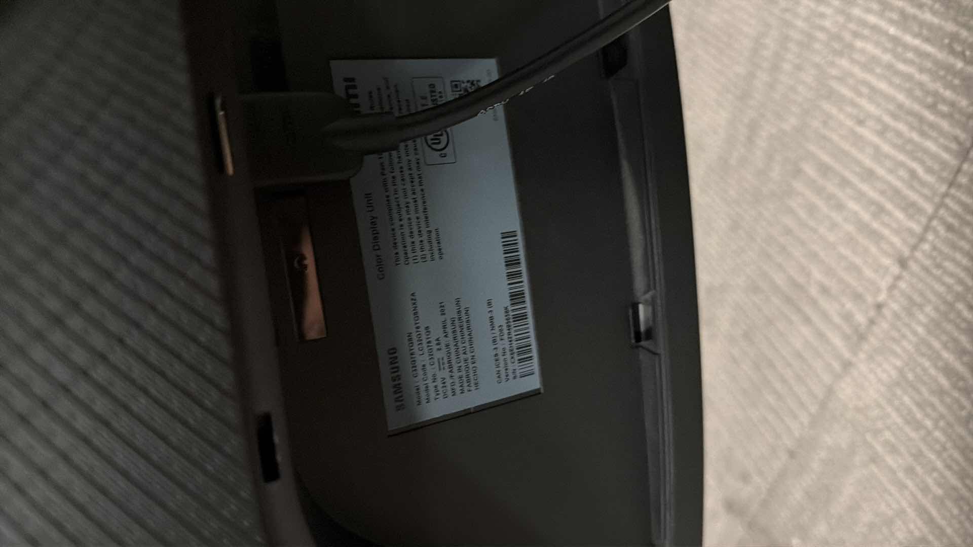 View 3 of Samsung curved monitor