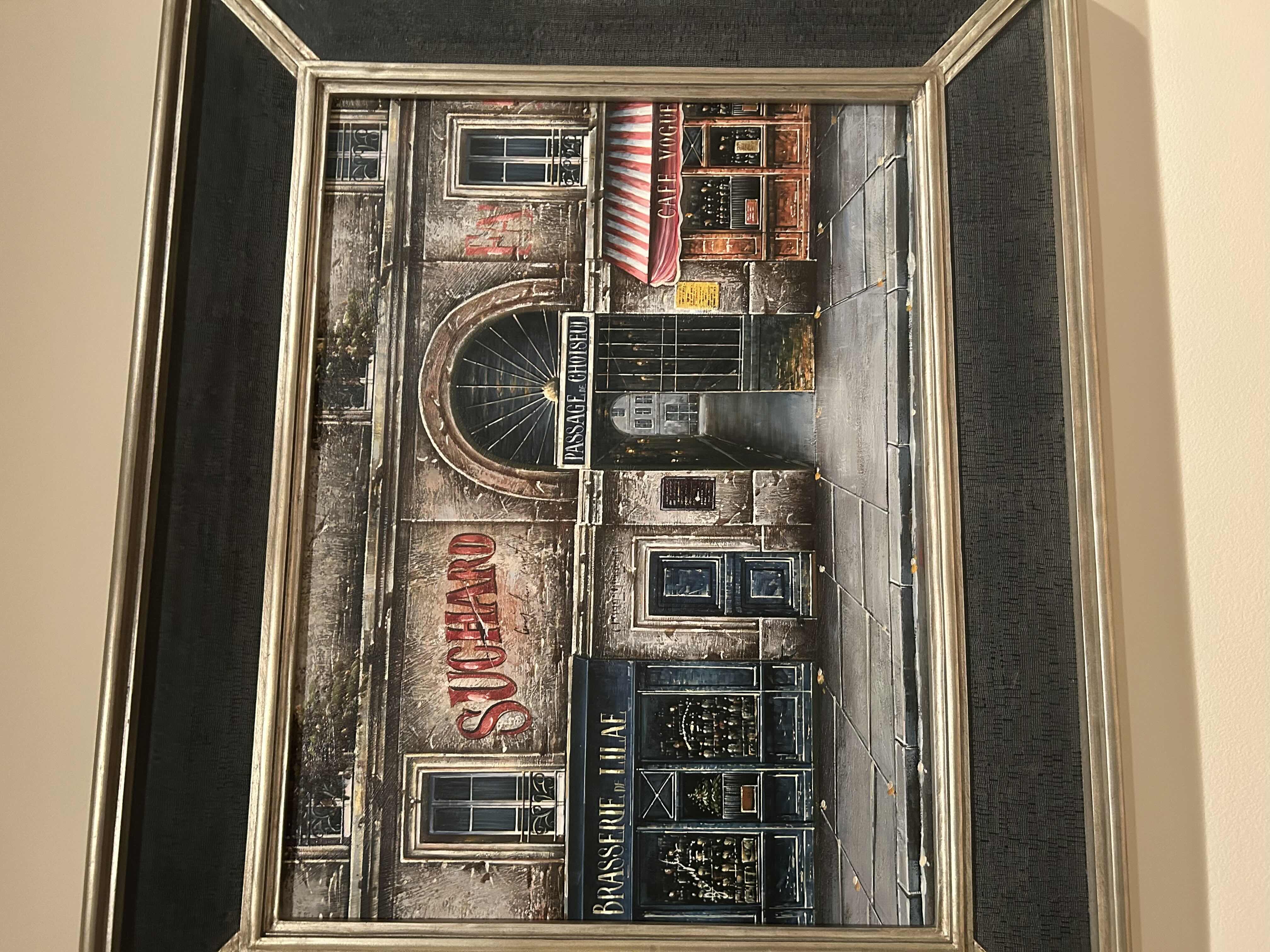 Photo 1 of FRAMED PRINT "PASSAGE CHOISEUL" BY THOMAS PRADZYNSKI 54" X 43"