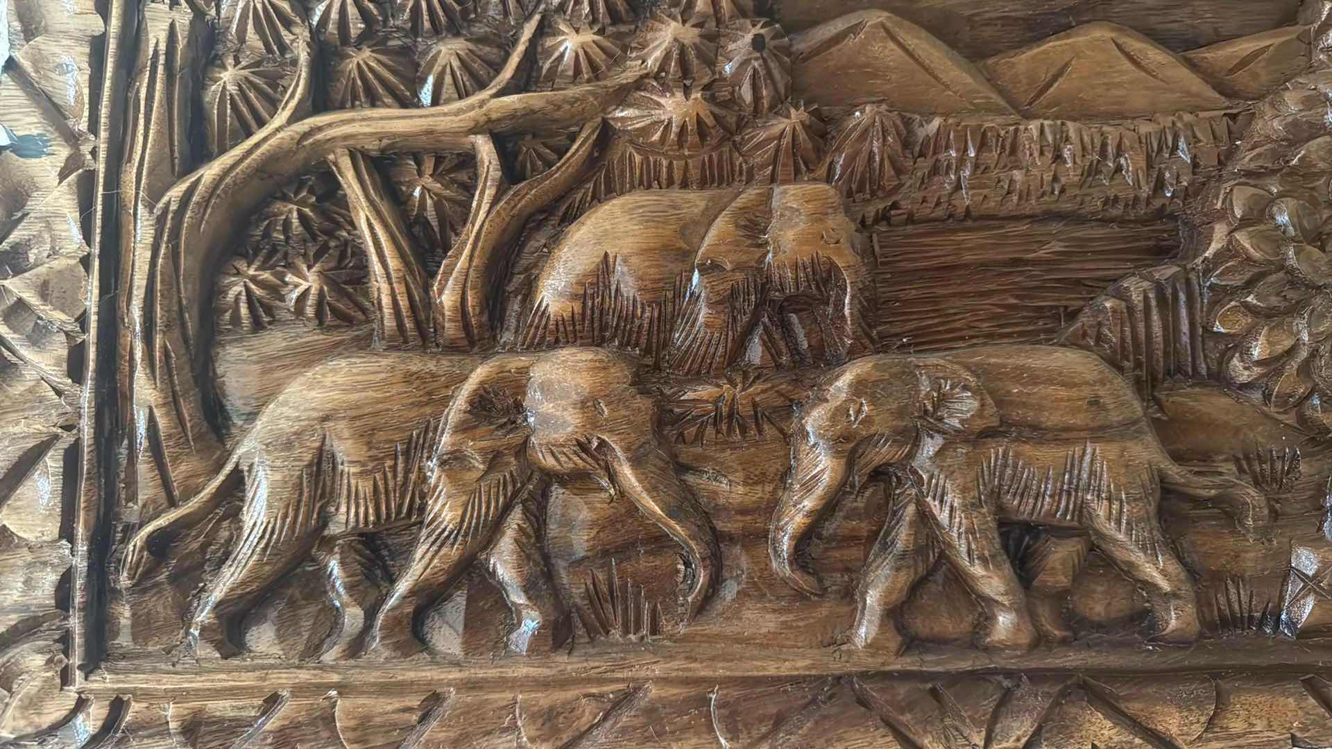 Photo 1 of WOOD ELEPHANT 3D WALL ART 24”x12”
