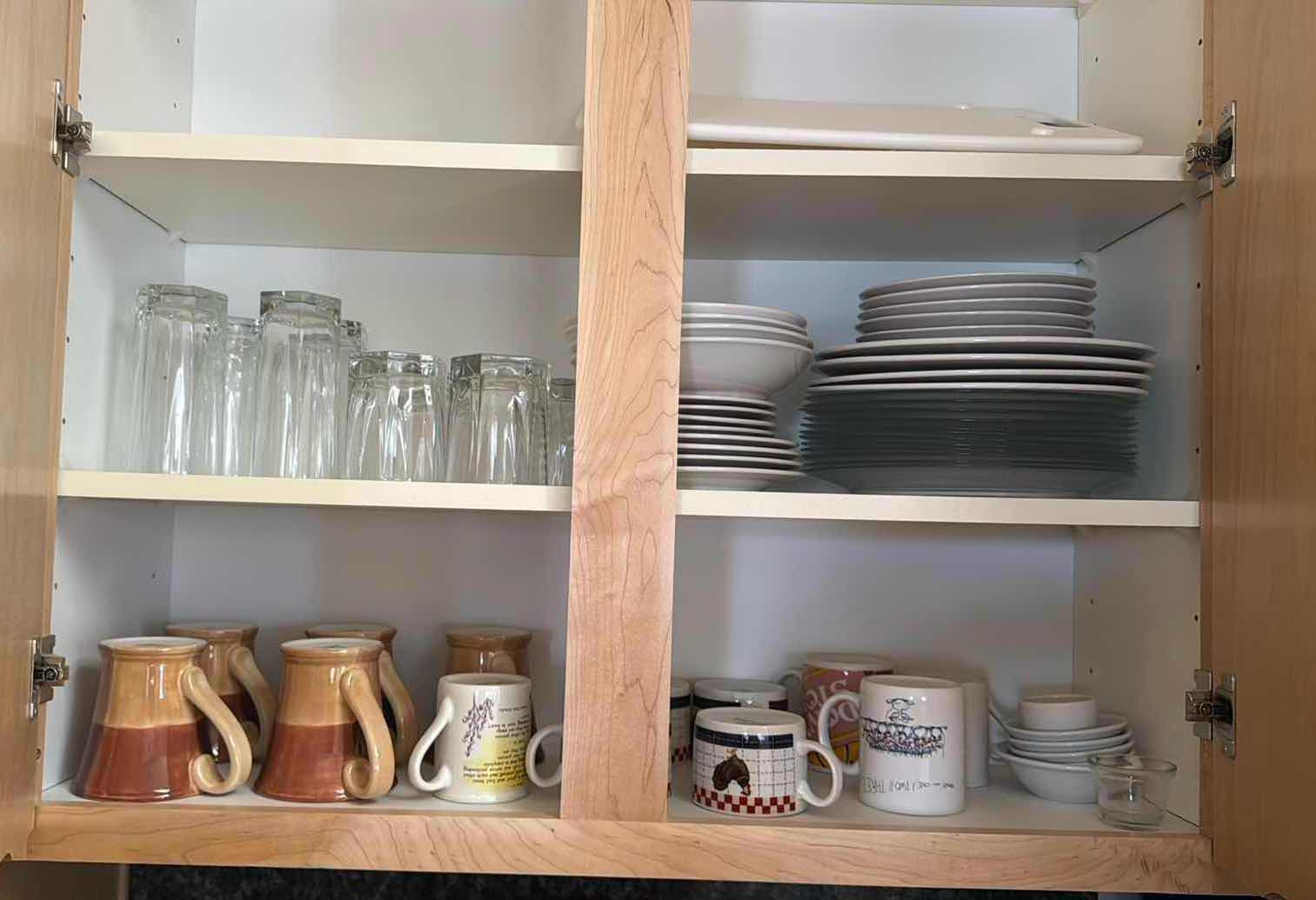 Photo 1 of CONTENTS OF KITCHEN CABINET-DISHES