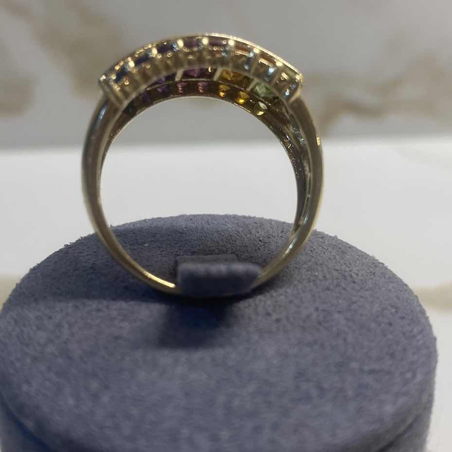 View 4 of 10K YELLOW GOLD W 2.5ctw AMETHYST, CITRON PLUS RING 6G (APPROXIMATE SIZE 8–9) #2