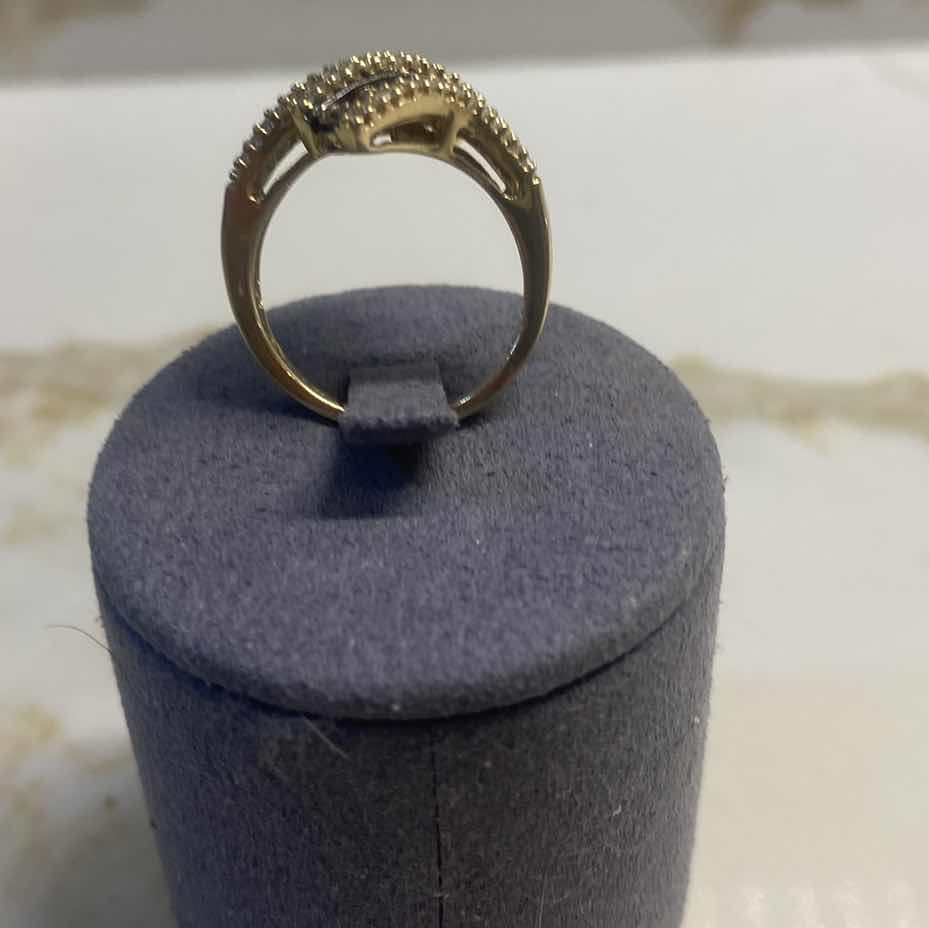 View 4 of 10K YELLOW GOLD W 1ctw CHAMPAGNE, DIAMOND RING 5.3G (APPROXIMATE SIZE 7-8) #12