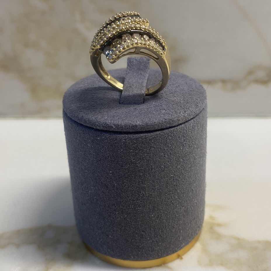 View 2 of 10K YELLOW GOLD W 1ctw CHAMPAGNE, DIAMOND RING 5.3G (APPROXIMATE SIZE 7-8) #12
