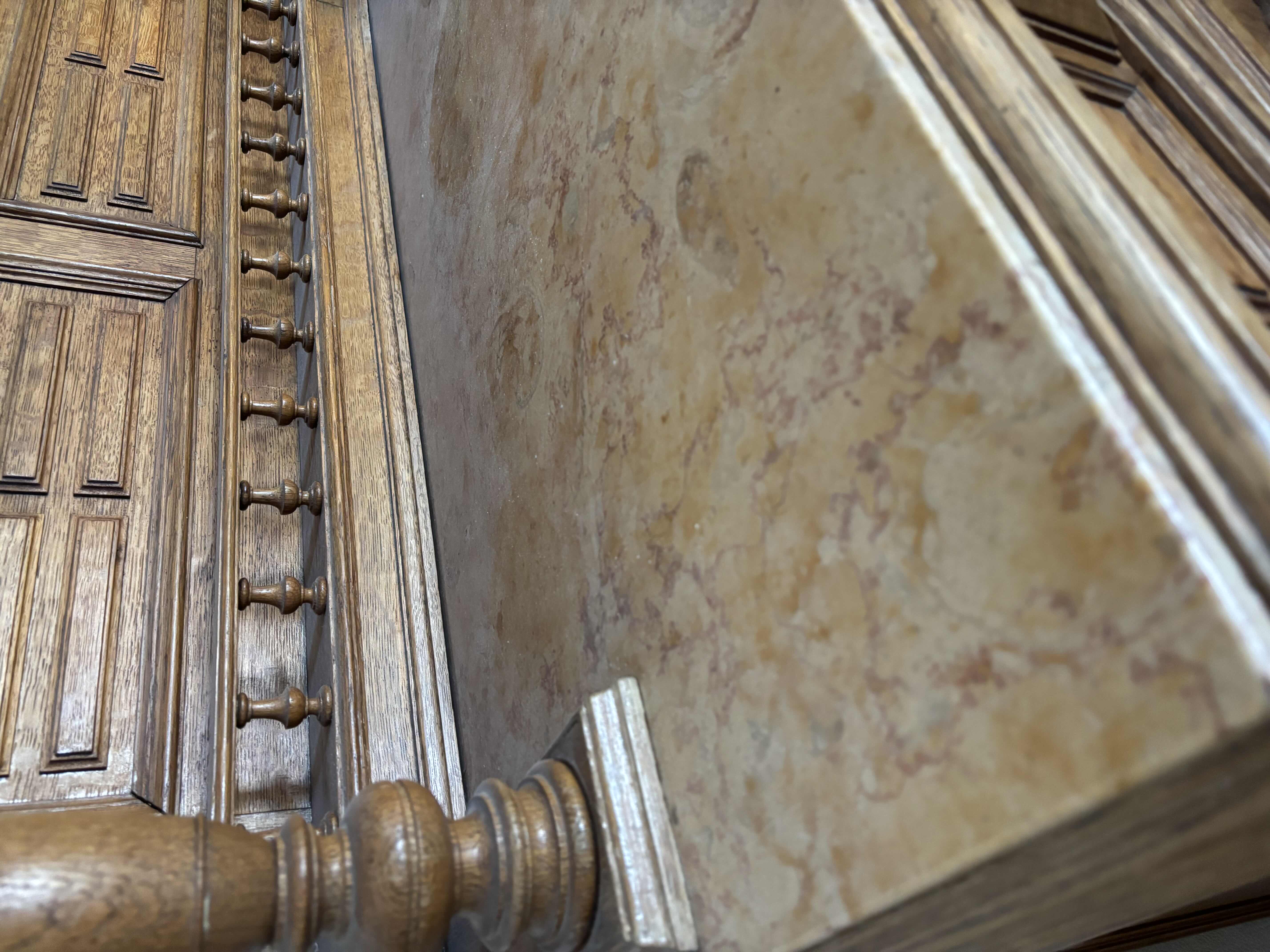 Photo 1 of 19TH CENTURY FRENCH EUROPEAN VICTORIAN SERVER WITH MARBLE TOP 49” X 20.5” X H75”